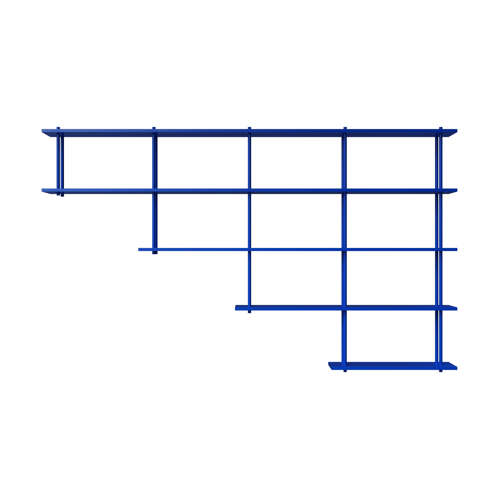 Bond hylla vägg W405, Blå lackad björk Fogia