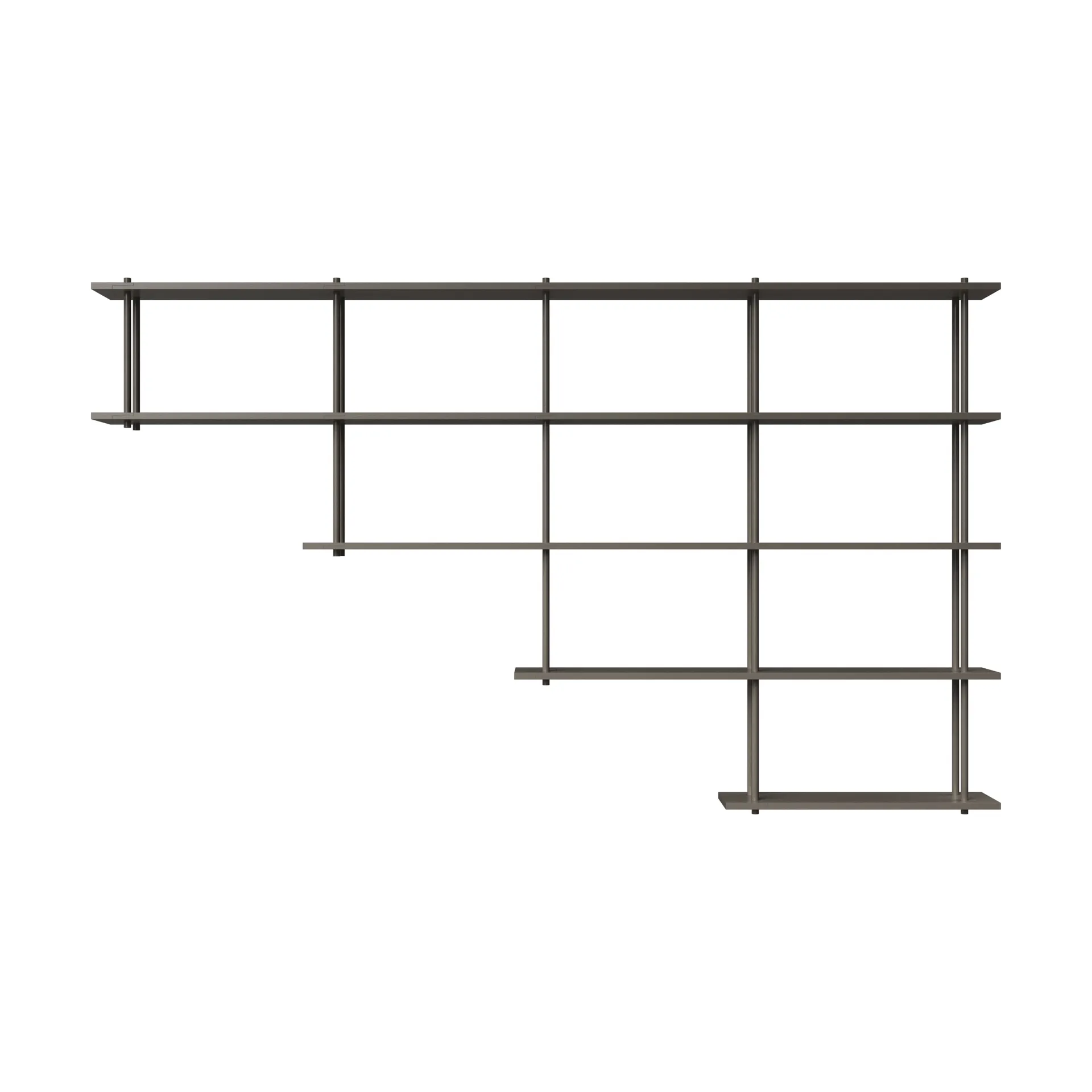 Bond hylla vägg W405, Grå lackad björk Fogia