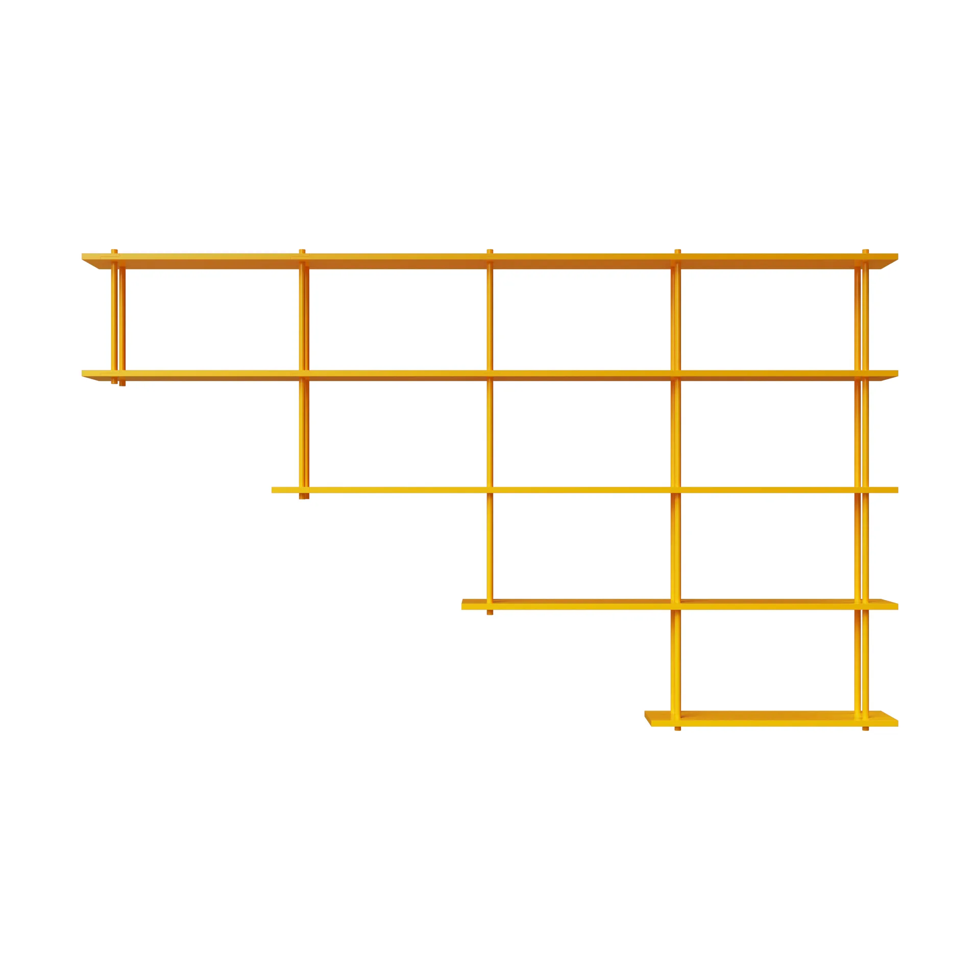 Bond hylla vägg W405, Gul lackad björk Fogia