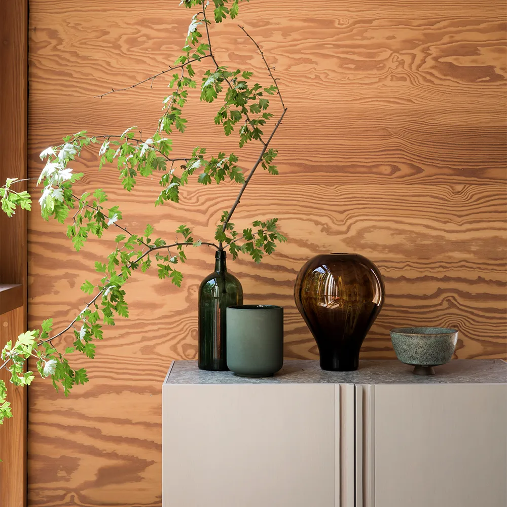 Boss sideboard, Ek-3 dörrar-kalksten-metallstativ Fogia