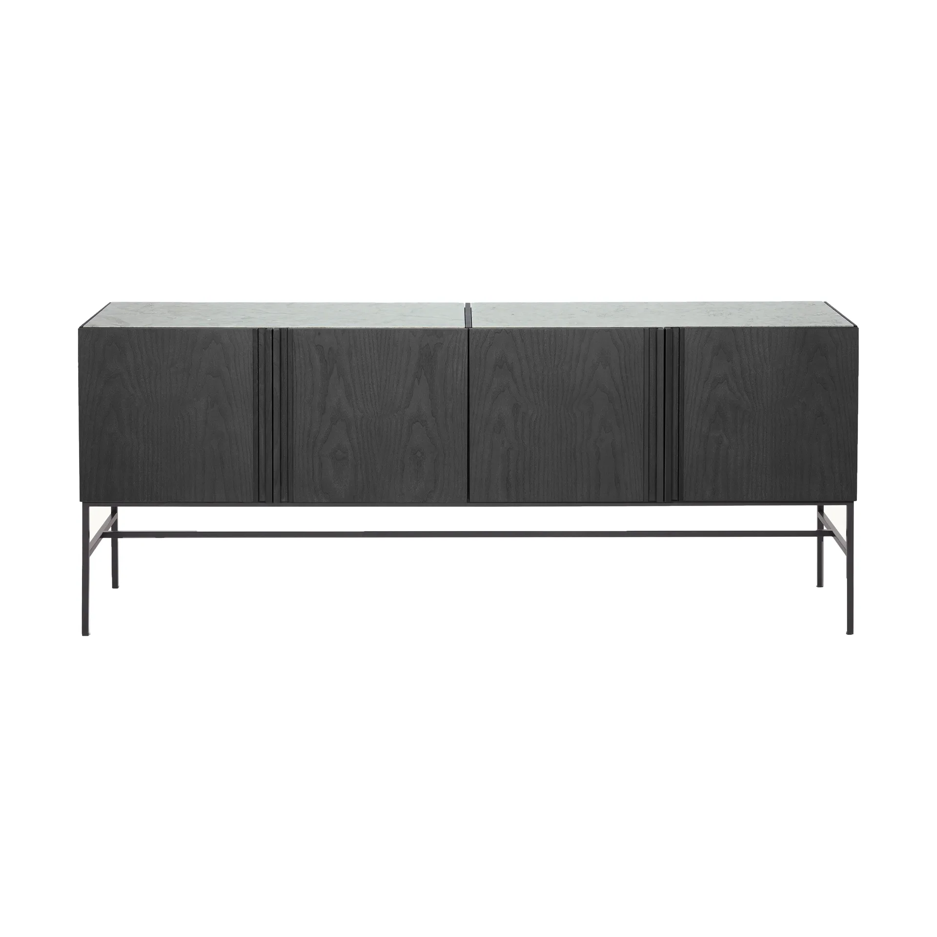 Boss sideboard, Ek svartbets-4 dörrar-kalksten Fogia
