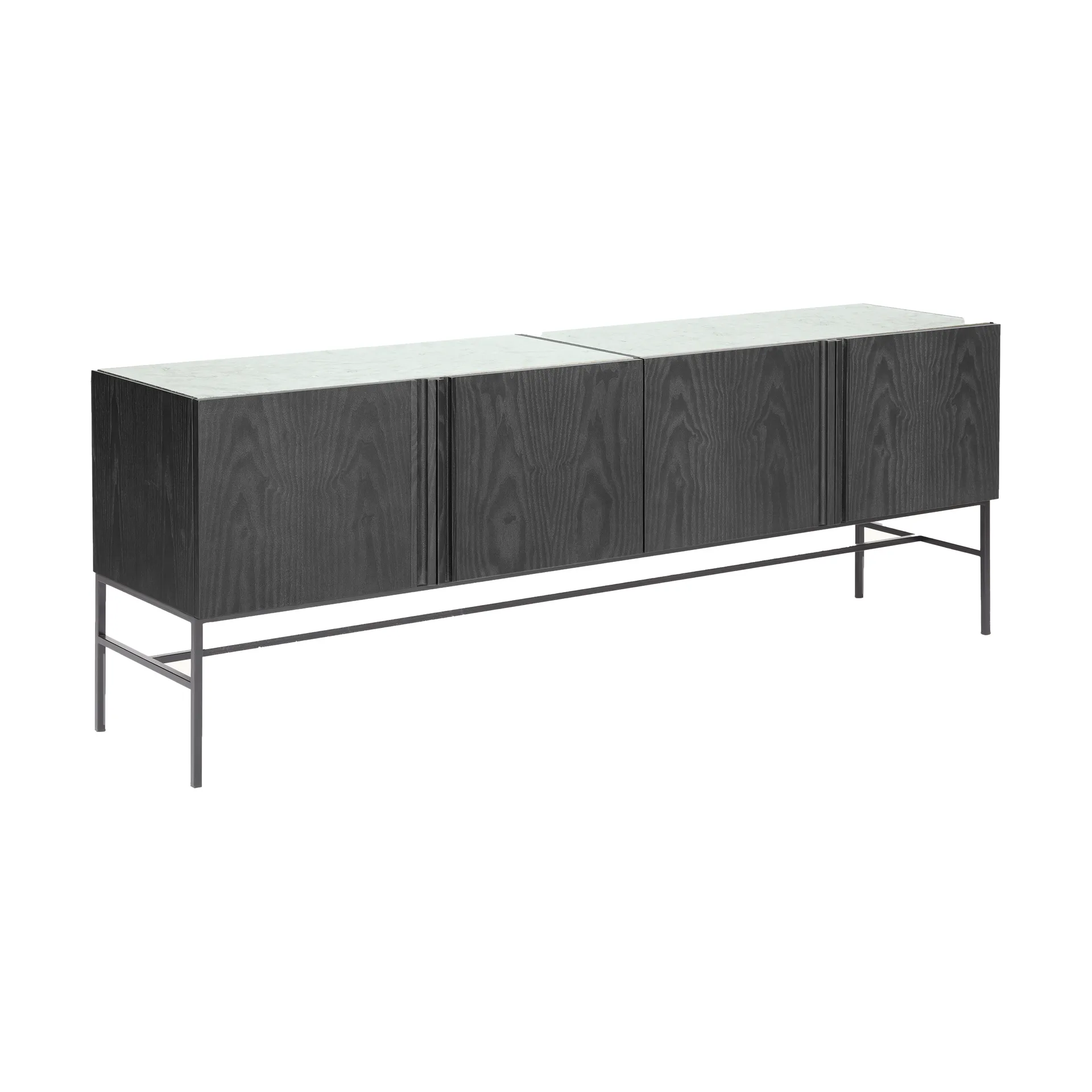 Boss sideboard, Ek svartbets-4 dörrar-kalksten Fogia