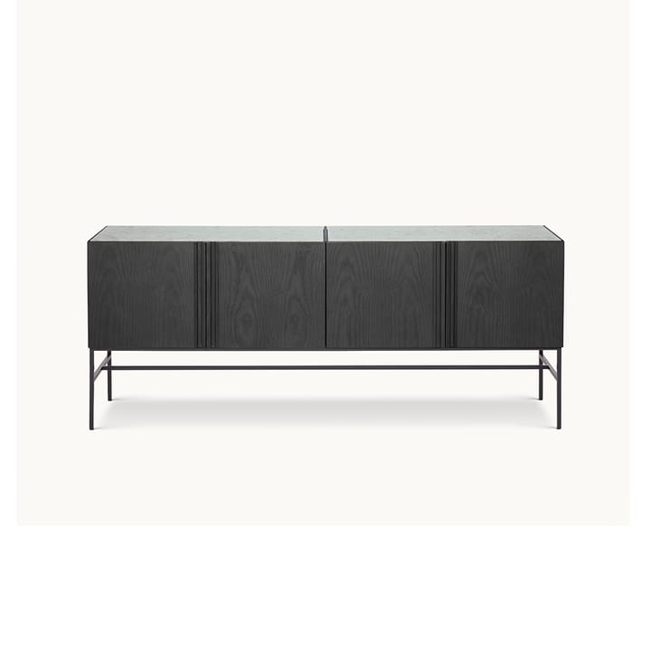 Boss sideboard - Ek svartbets-4 dörrar-kalksten - Fogia