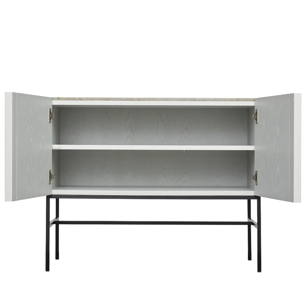 Boss skåp, Gråbetsad ek-lågt-kalksten Fogia