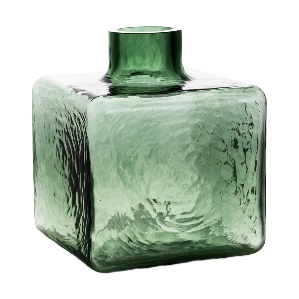 Cube vas, Green, 23x20x20 cm Fogia