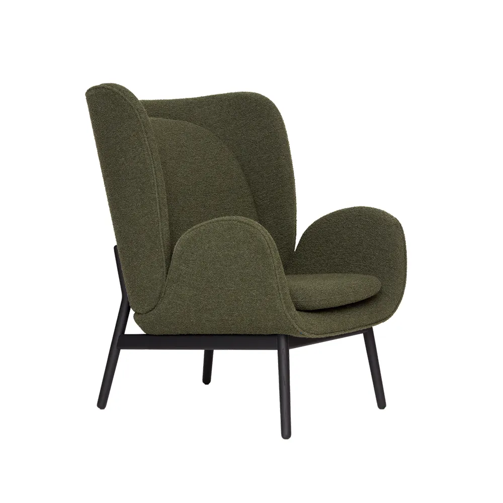 Embrace Large fåtölj ekben, tyg Barnum pine 9, svartbetsad Fogia