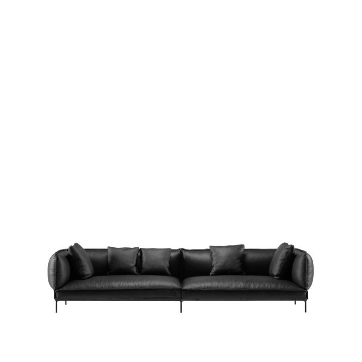 Jord 2,5-sits soffa - Elmosoft 99999-svartbets. ek - Fogia