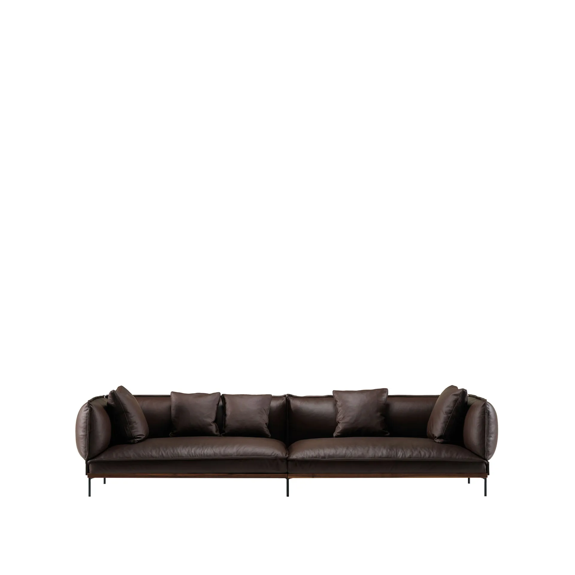 Jord 2,5-sits soffa, Elmosoft brun-oljad valnöt Fogia