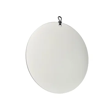 Kimi spegel - klar, ø40, svart läder - Fogia