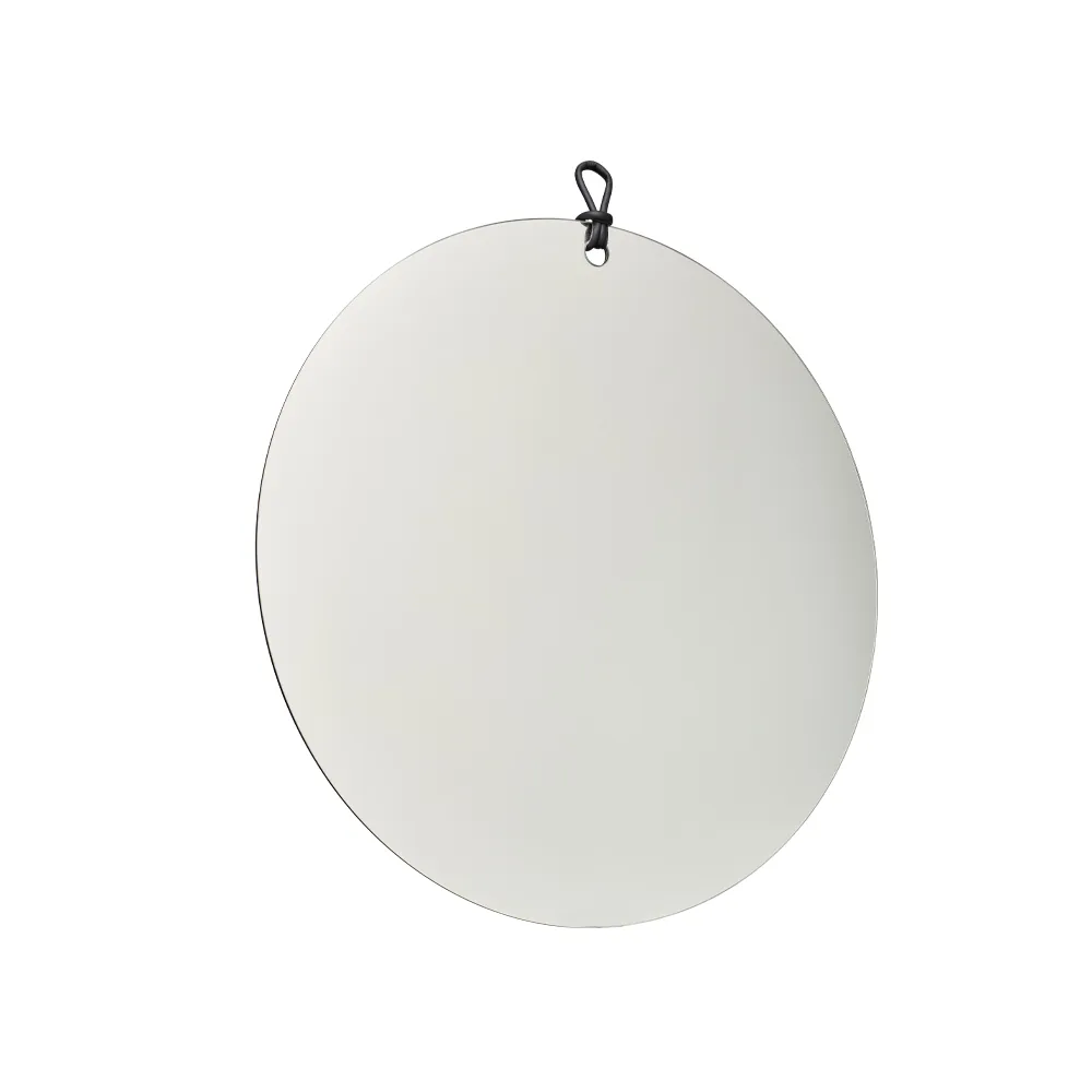 Kimi spegel, klar, ø80, svart läder Fogia