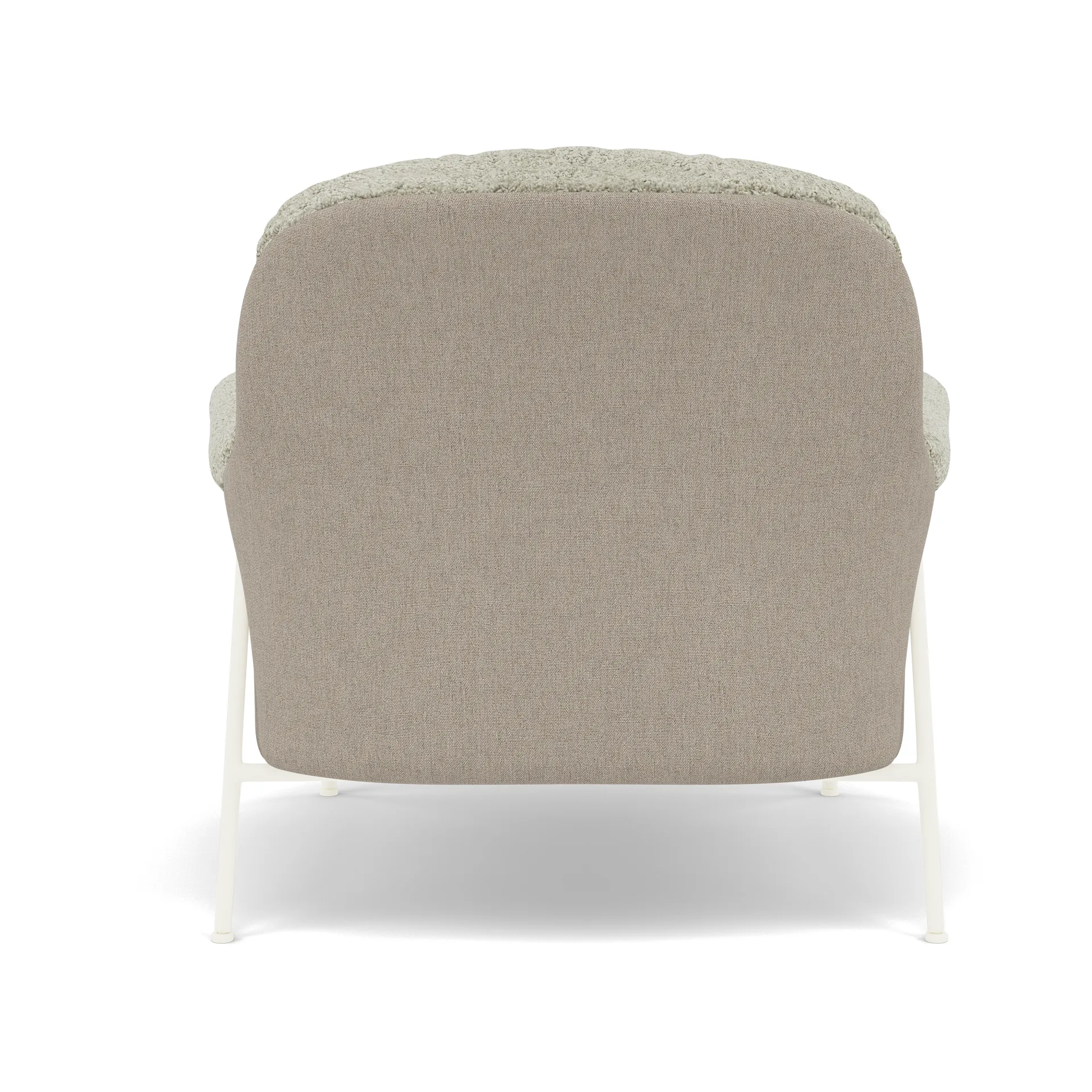 Lyra loungefåtölj, Fårskinn Mohawi-RAL1013 Fogia