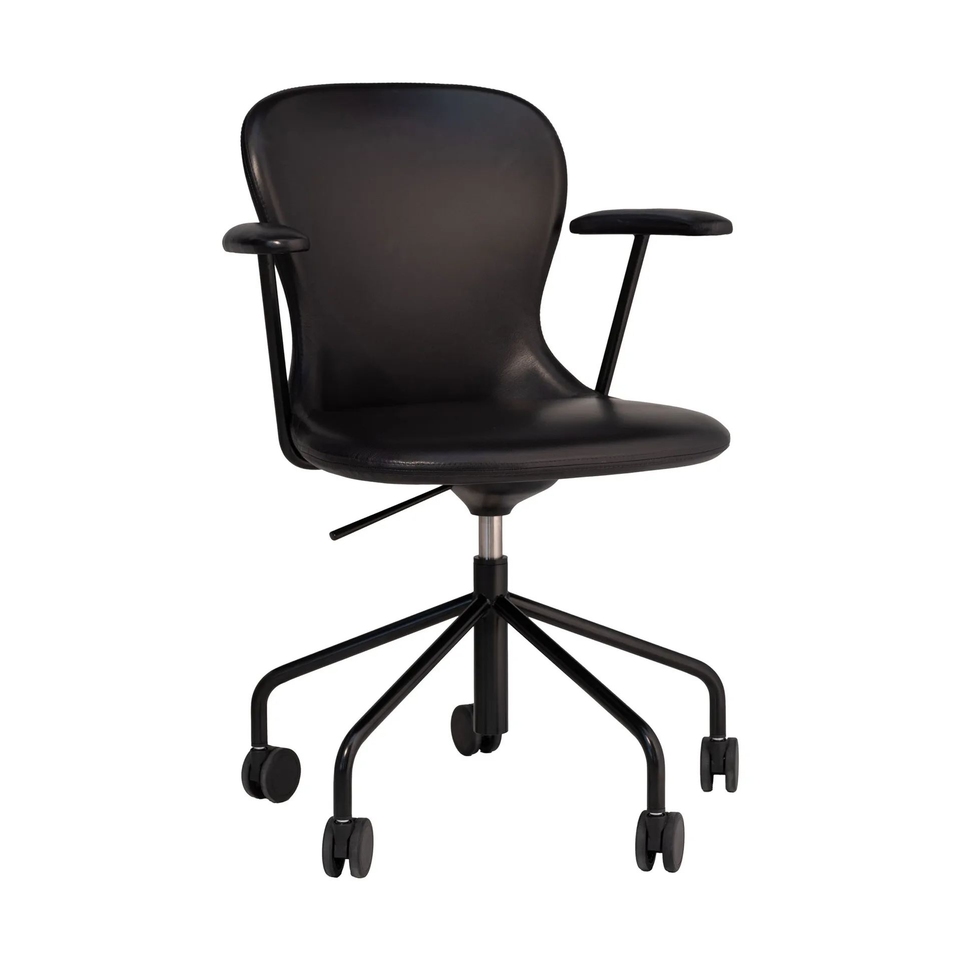 Myko karmstol med hjul, Elmosoft 99999-RAL 9005 Fogia