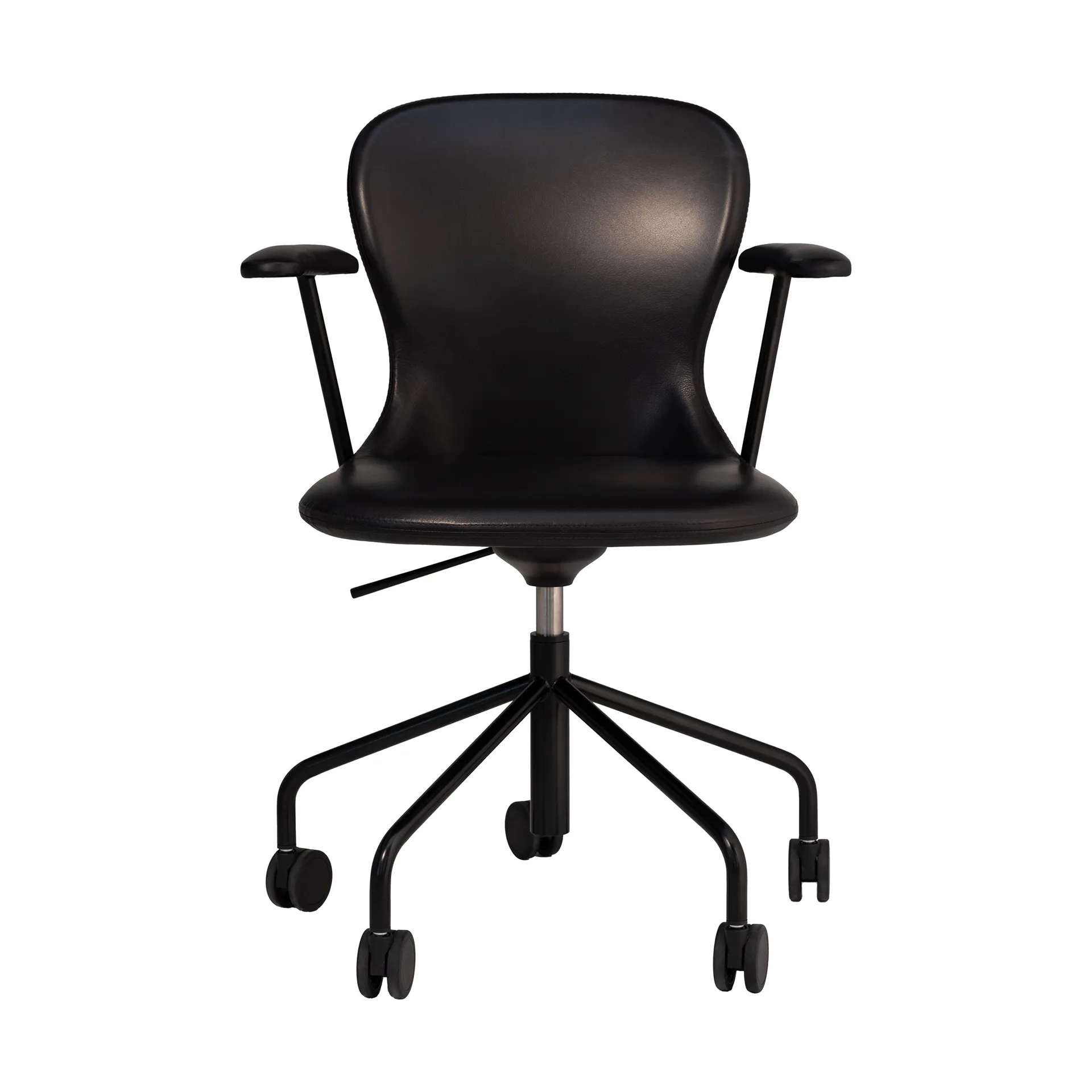 Myko karmstol med hjul, Elmosoft 99999-RAL 9005 Fogia