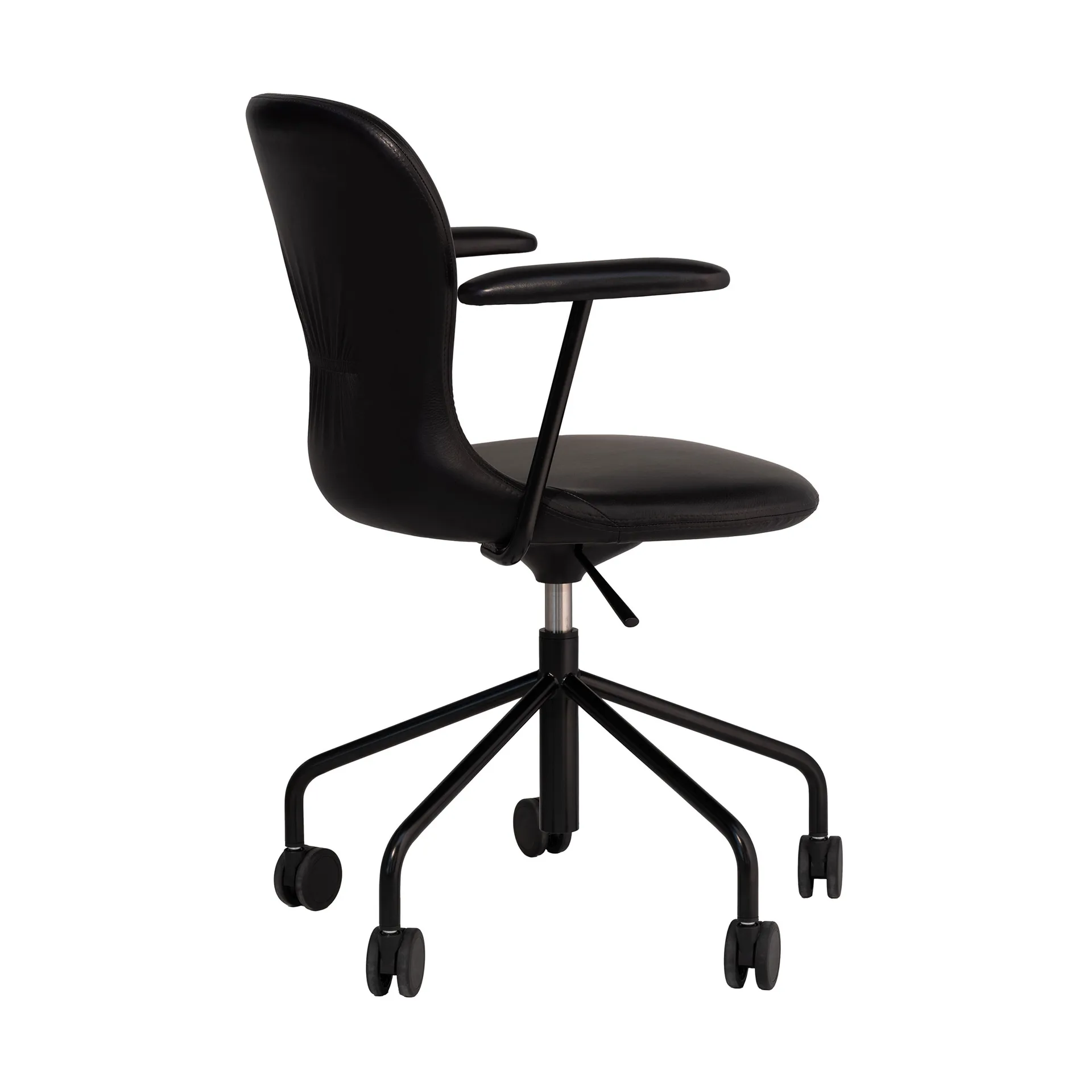 Myko karmstol med hjul, Elmosoft 99999-RAL 9005 Fogia