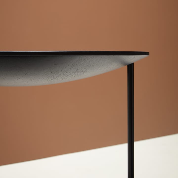 Pastille bord, ek svartbetsad, svart stativ Fogia
