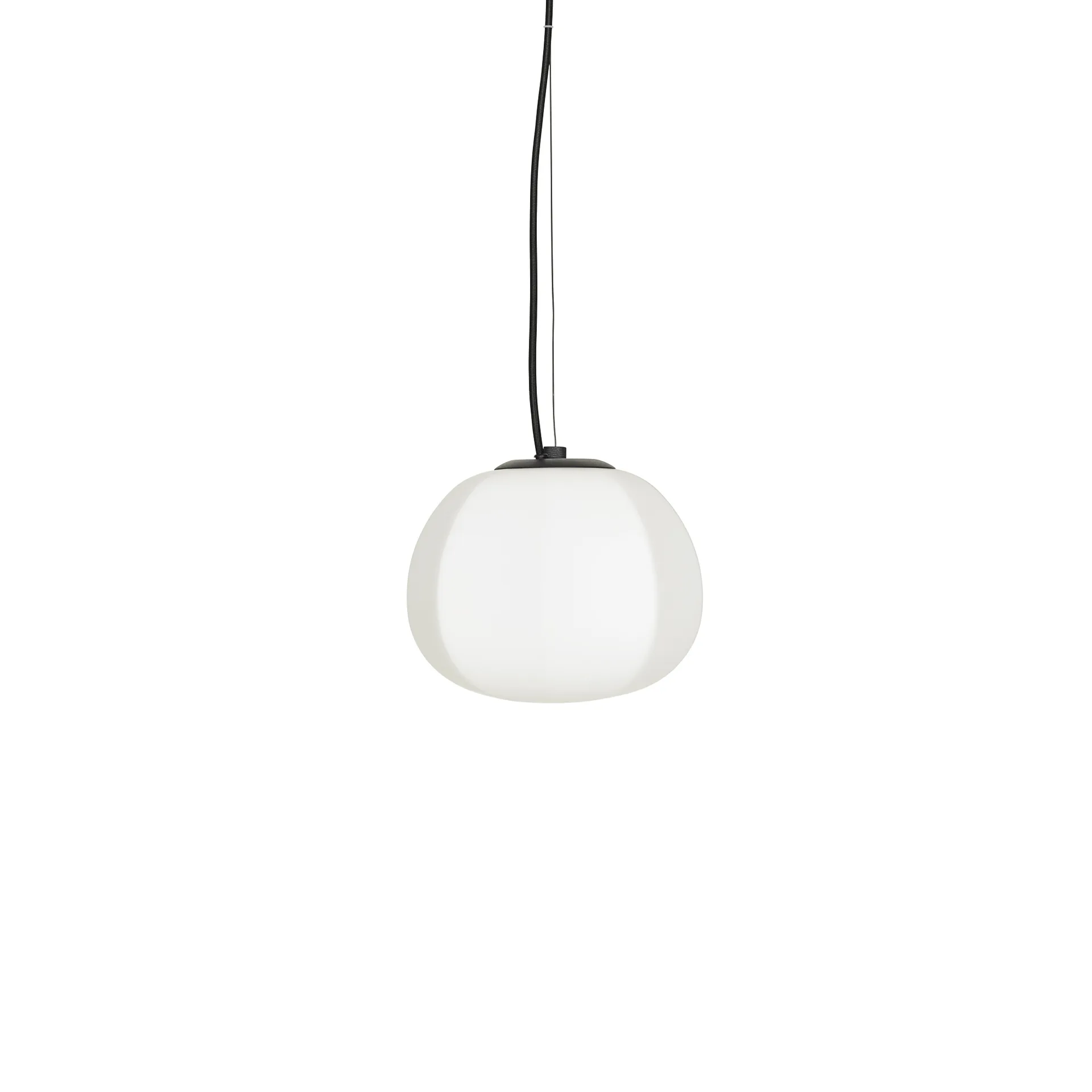 Persimon pendel, vitt opalglas, liten Fogia