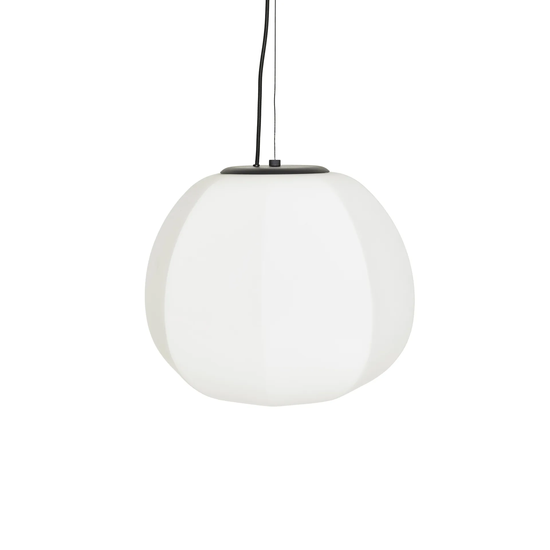 Persimon pendel, vitt opalglas, stor Fogia