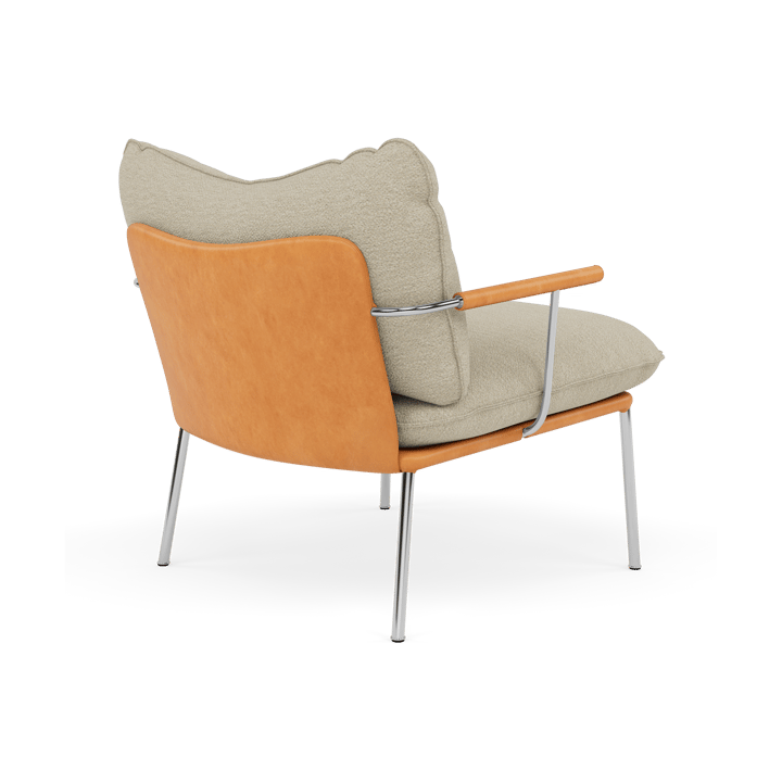 Pico fåtölj, Vintage Cognac-Barnum 2-polished stainless steel Fogia