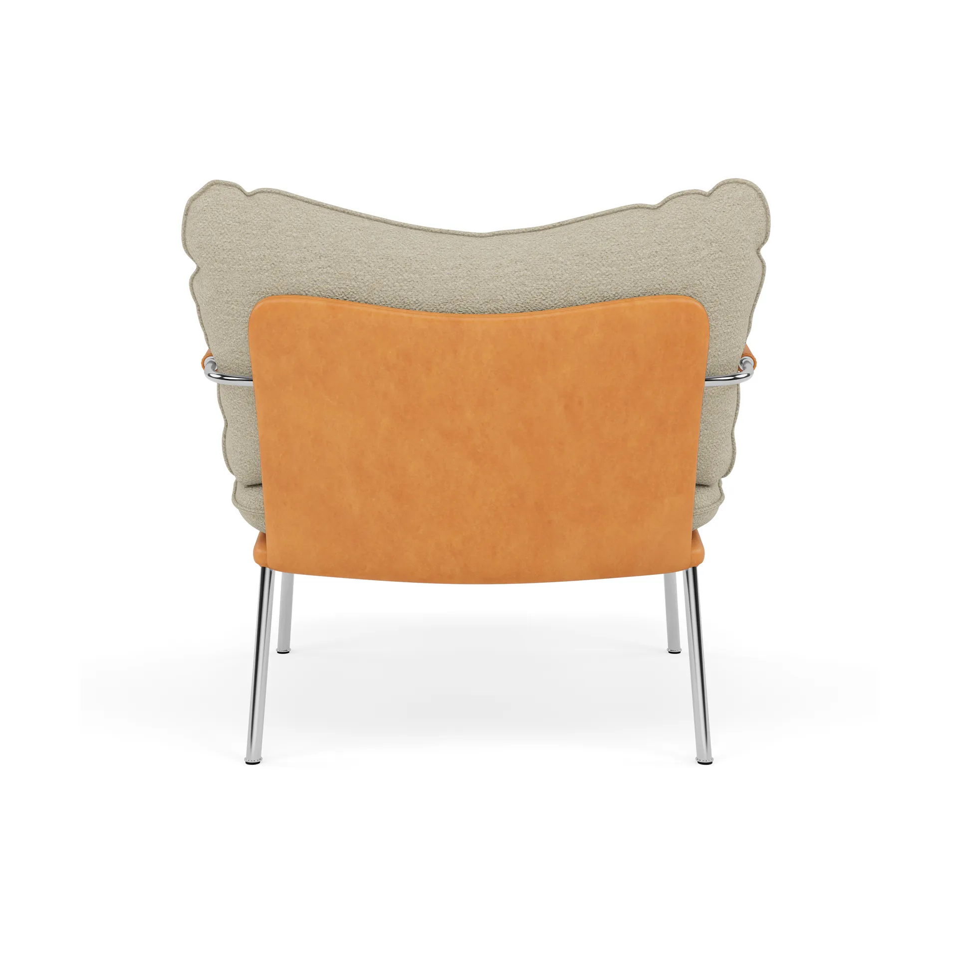 Pico fåtölj, Vintage Cognac-Barnum 2-polished stainless steel Fogia