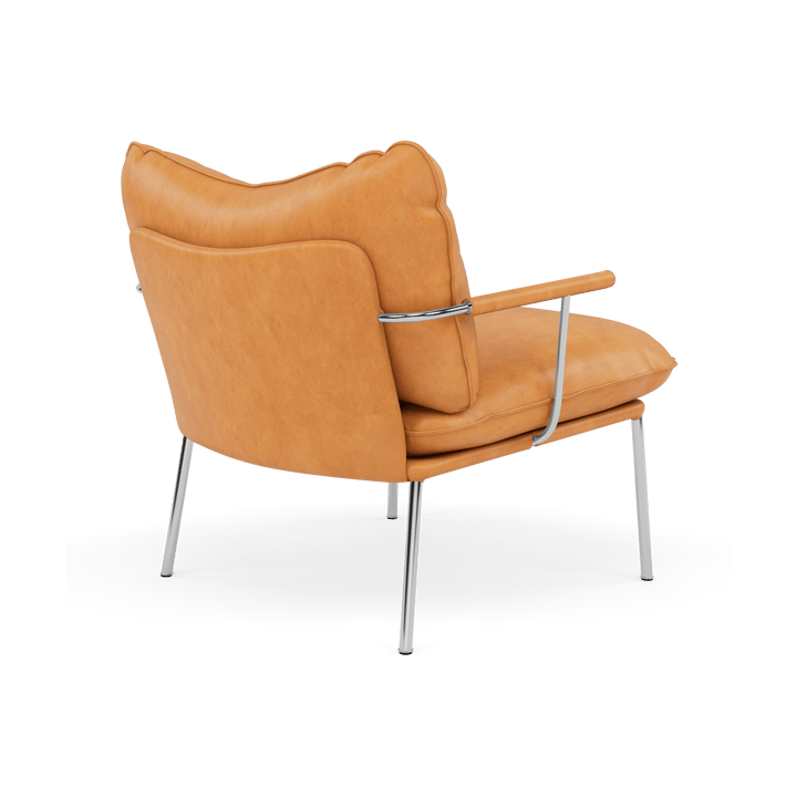 Pico fåtölj, Vintage cognac-polished stainless steel Fogia