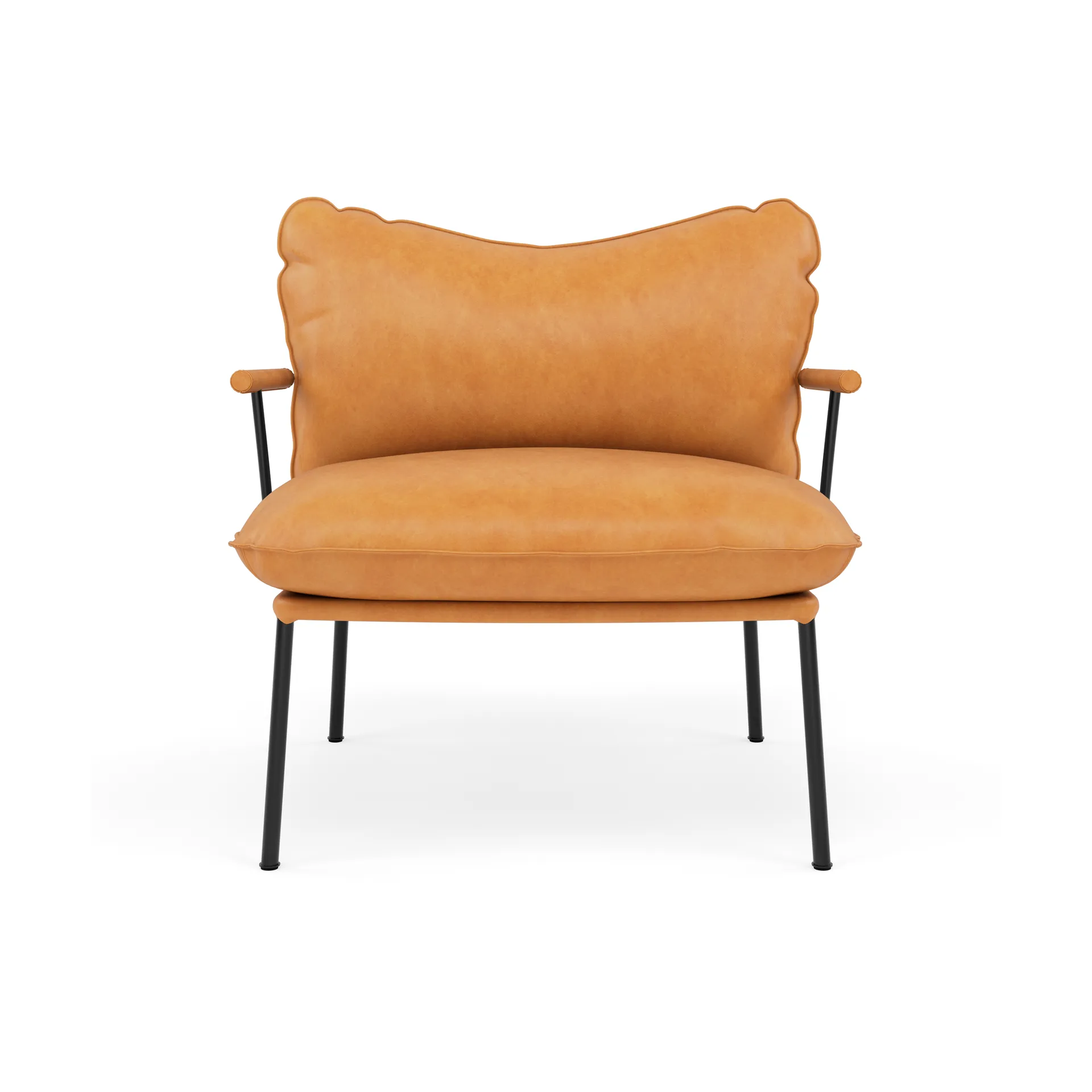 Pico fåtölj, Vintage Cognac-RAL 9005 Fogia