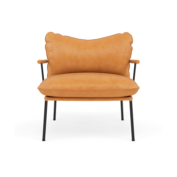 Pico fåtölj - Vintage Cognac-RAL 9005 - Fogia