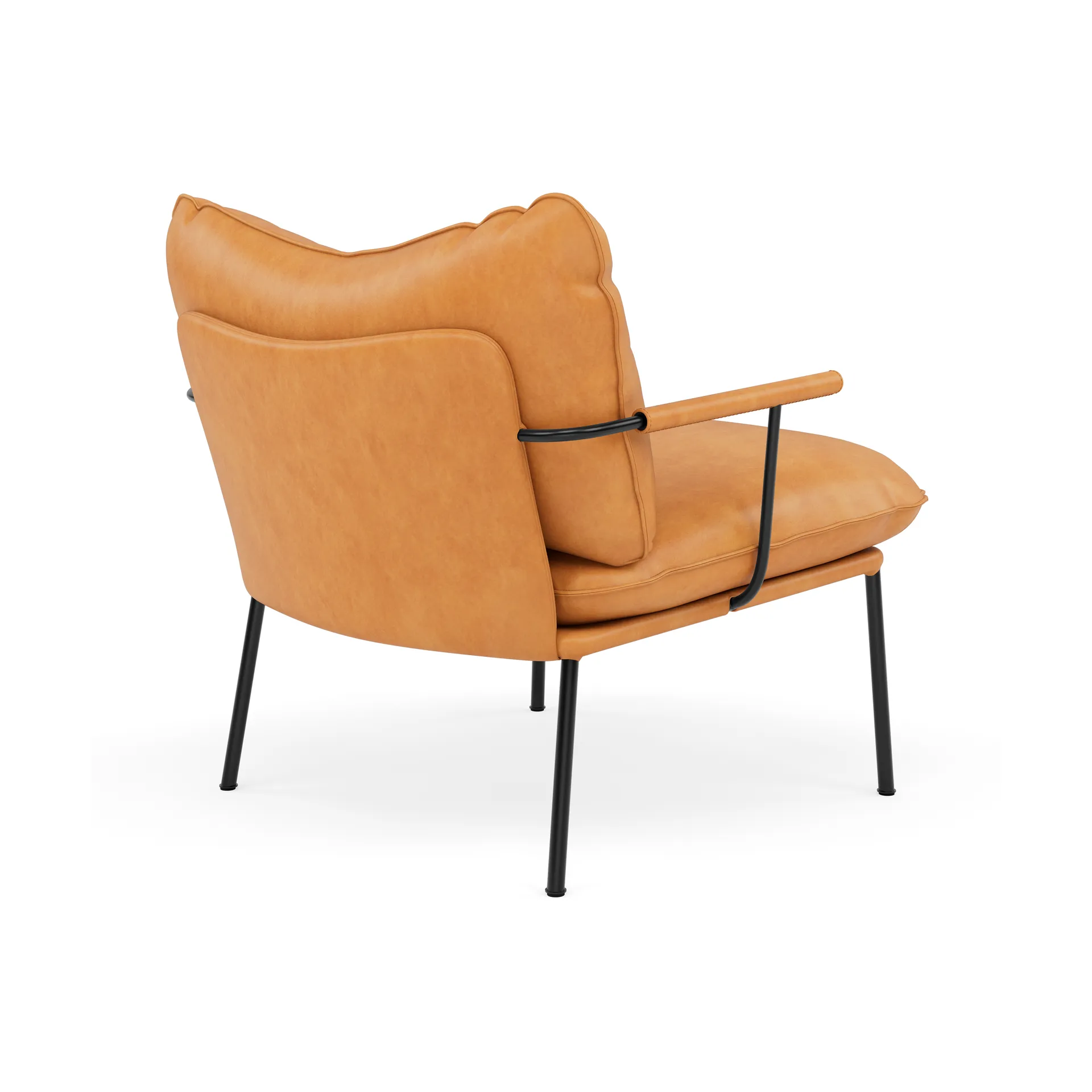 Pico fåtölj, Vintage Cognac-RAL 9005 Fogia