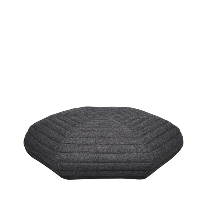 Poppy sittpuff - tyg mörkgrå, low - Fogia