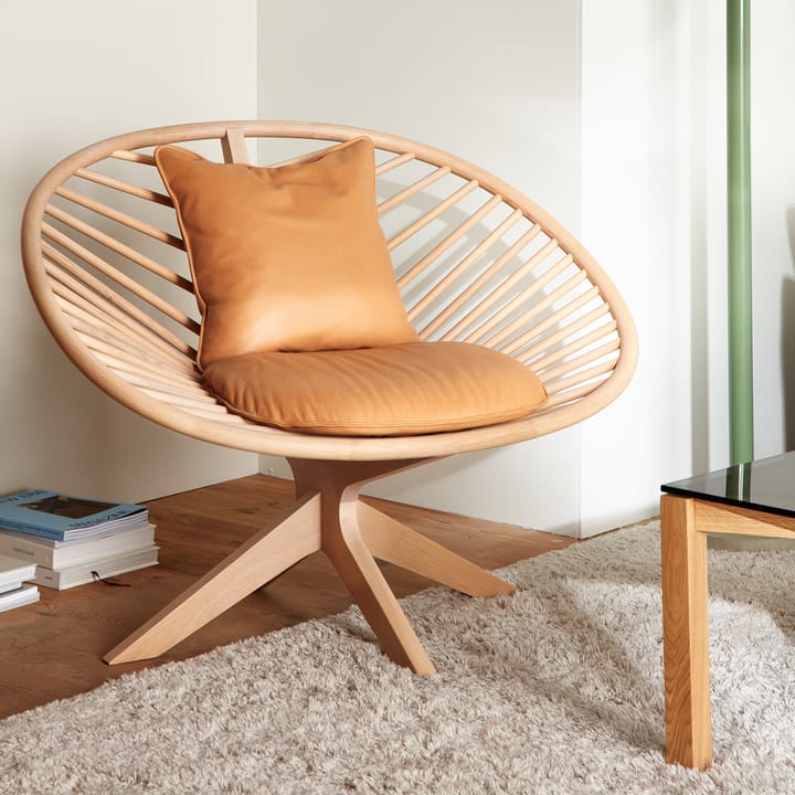 Superstructure fåtölj, elmotique 43024 cognac-lackat ask Fogia