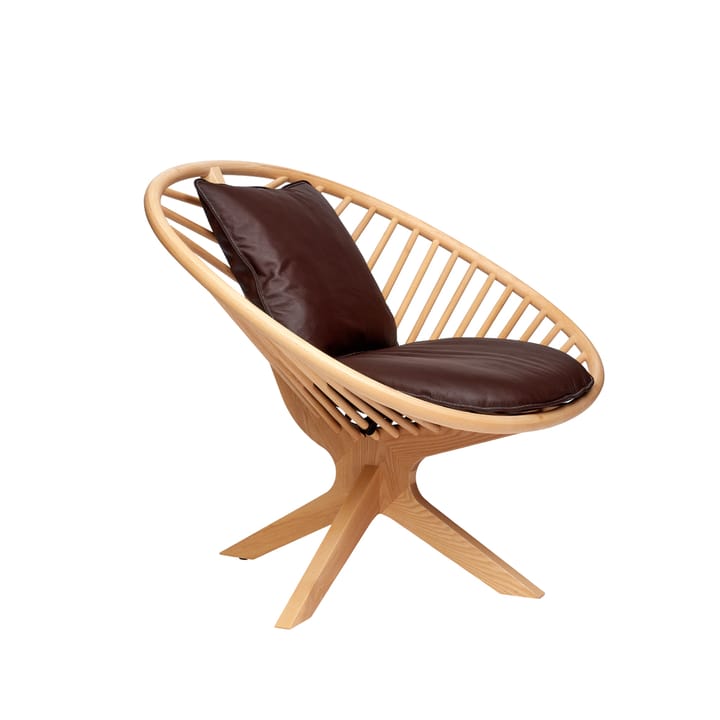 Superstructure fåtölj, elmotique 93957 mörkbrun-lackat ek Fogia