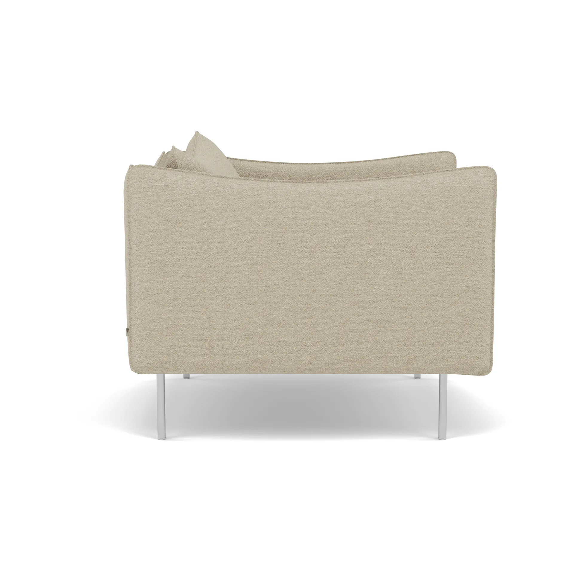 Tiki fåtölj, Barnum 2-polished stainless steel Fogia