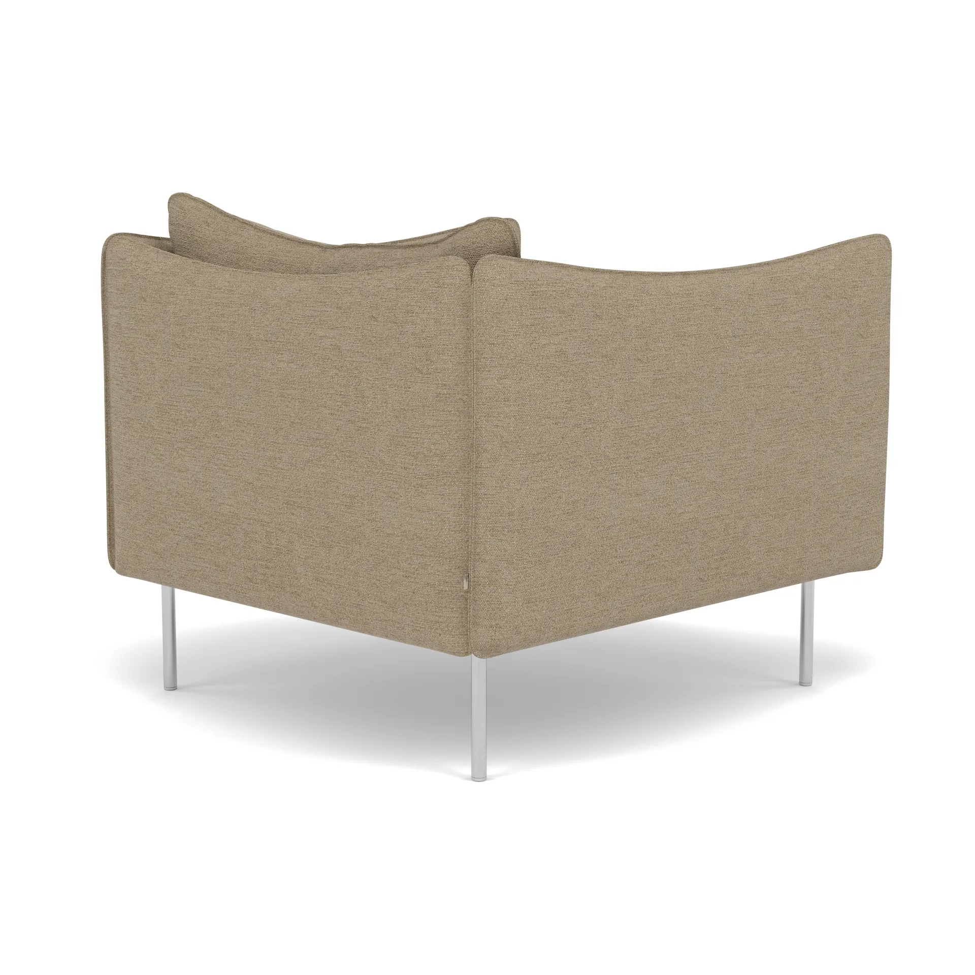 Tiki fåtölj, Ecriture 0240-polished stainless steel Fogia