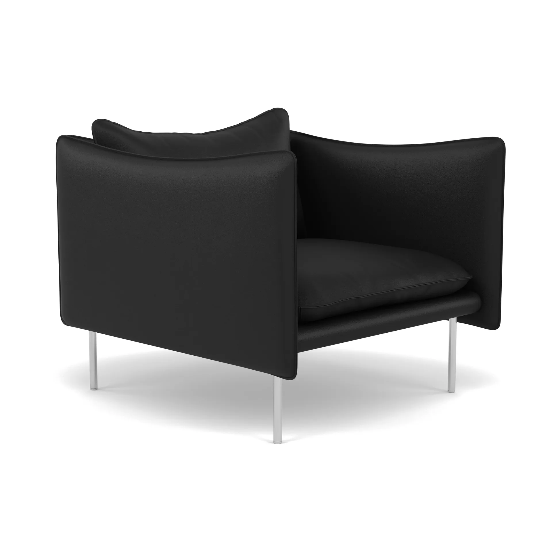 Tiki fåtölj, Elmosoft 99999-polished stainless steel Fogia