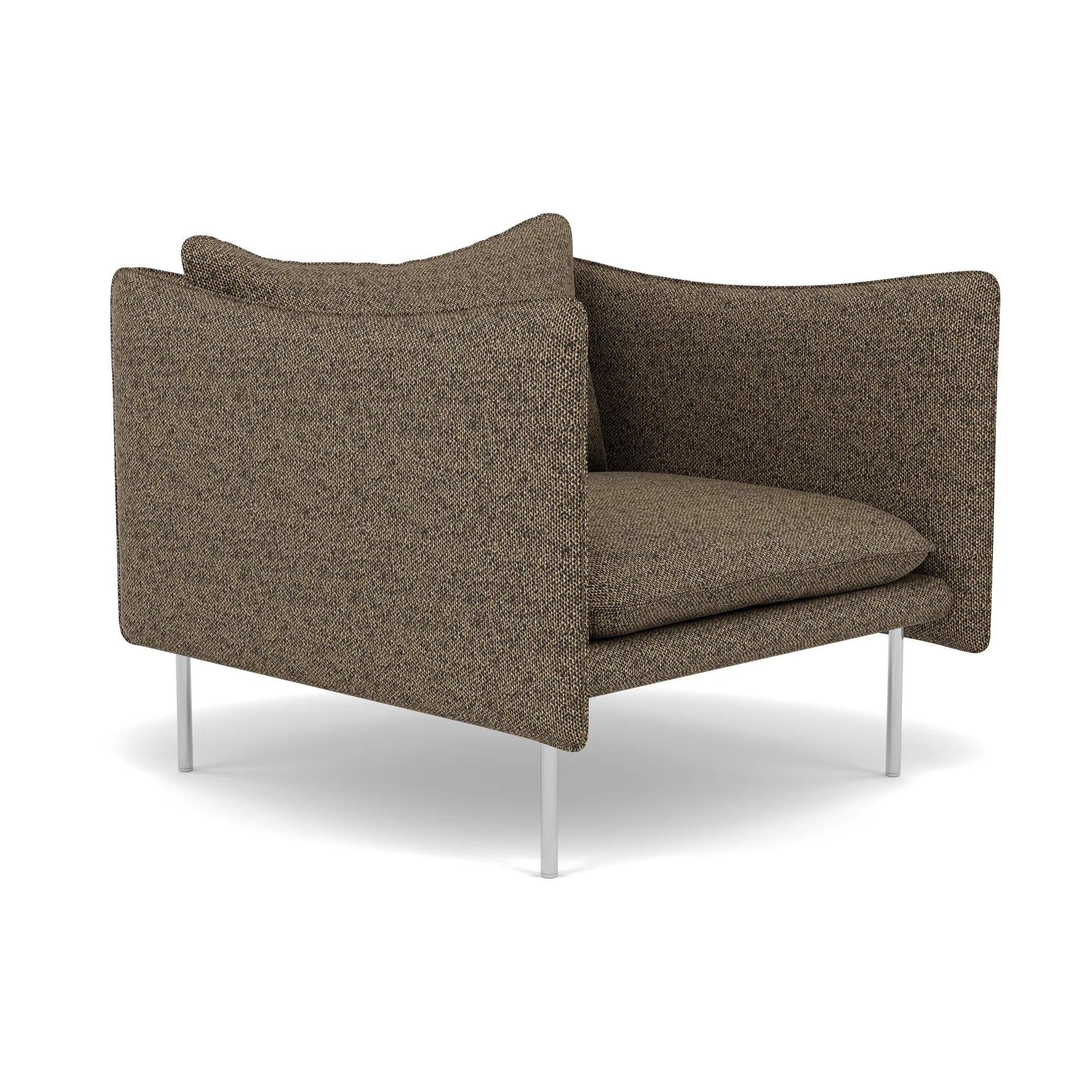 Tiki fåtölj, Safire 0001-polished stainless steel Fogia