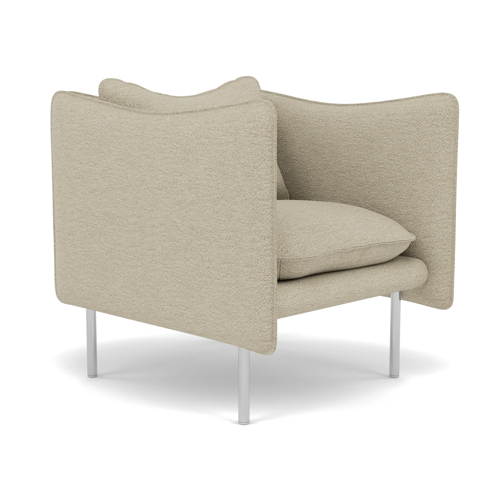 Tiki fåtölj small, Barnum 2-polished stainless steel Fogia