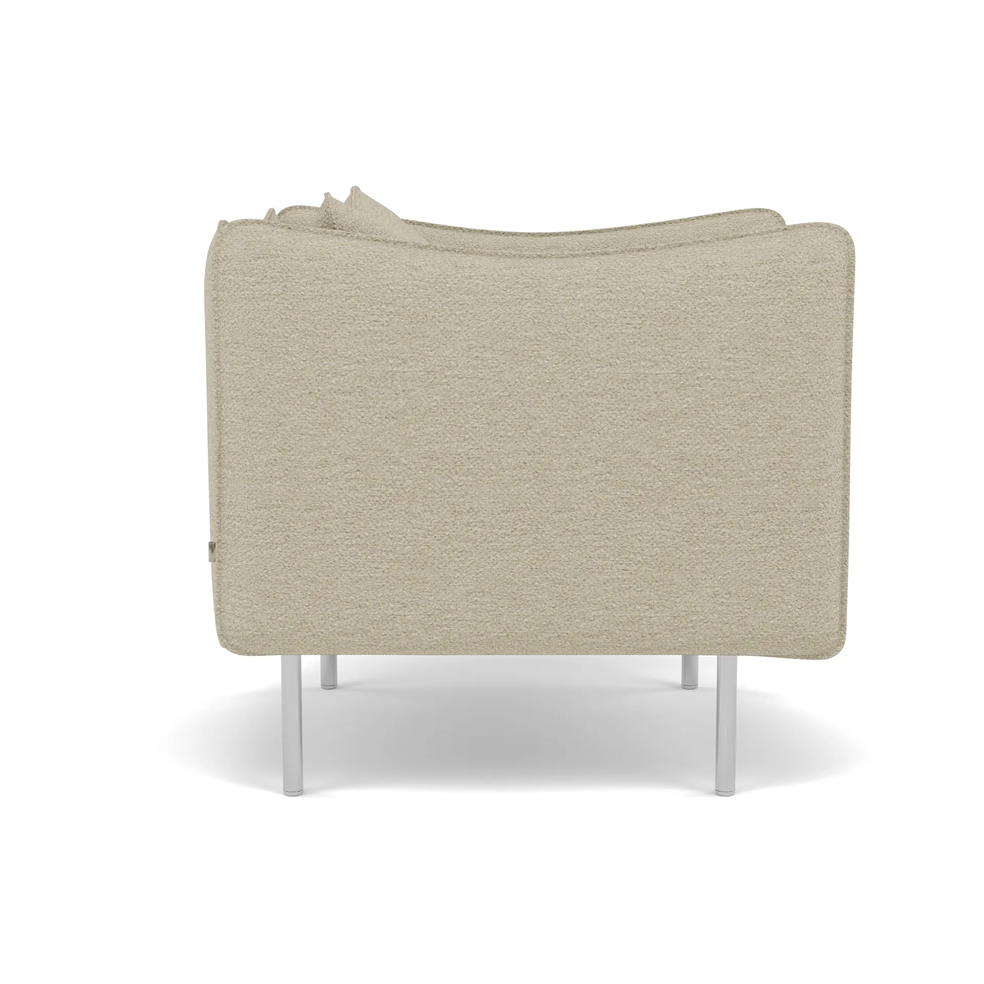 Tiki fåtölj small, Barnum 2-polished stainless steel Fogia