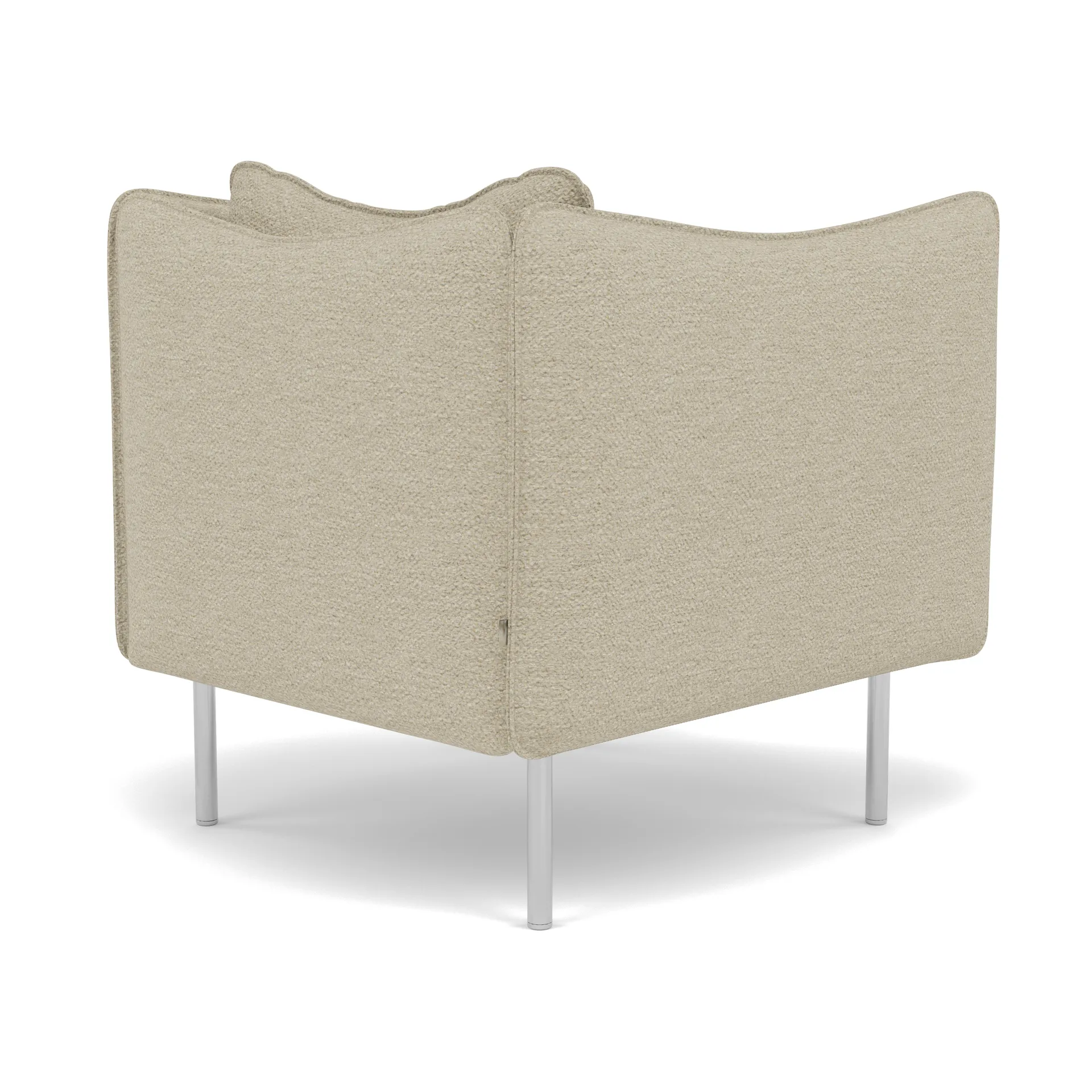 Tiki fåtölj small, Barnum 2-polished stainless steel Fogia