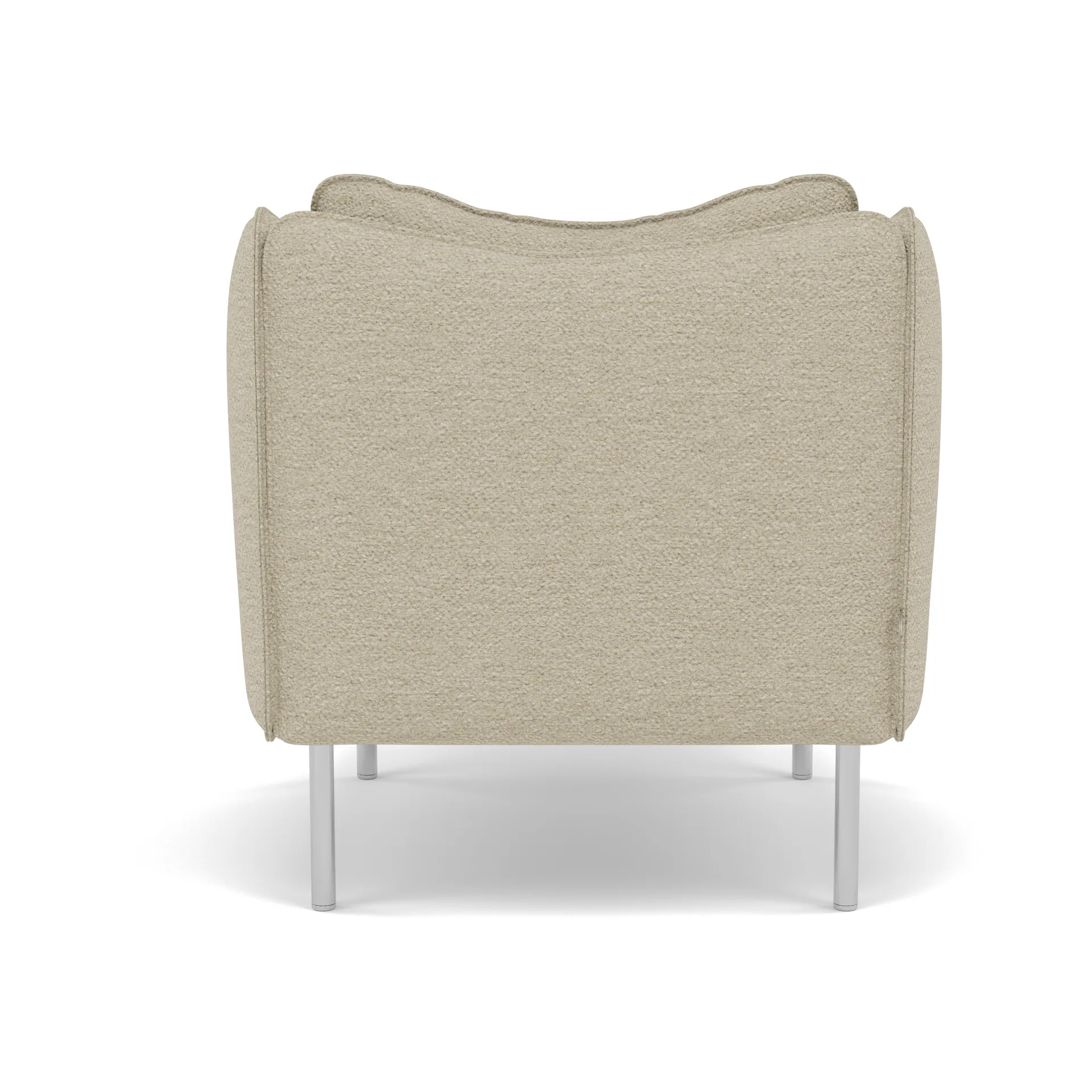 Tiki fåtölj small, Barnum 2-polished stainless steel Fogia