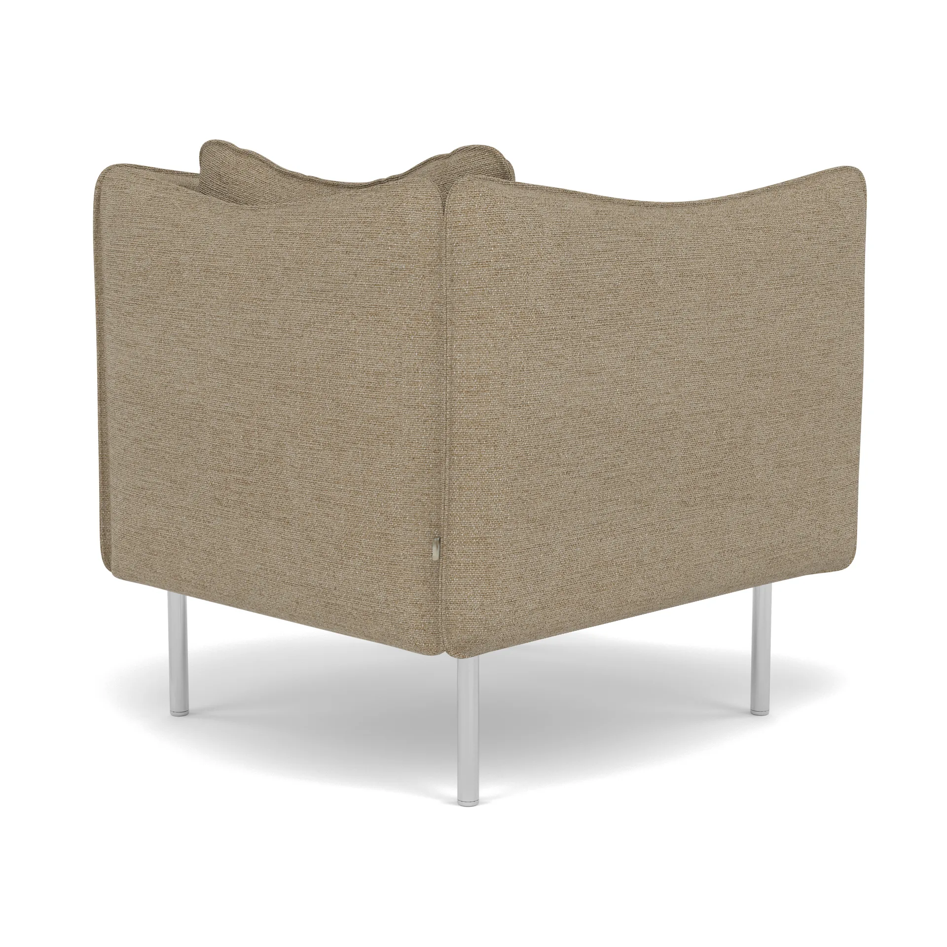 Tiki fåtölj small, Ecriture 0240-polished stainless steel Fogia