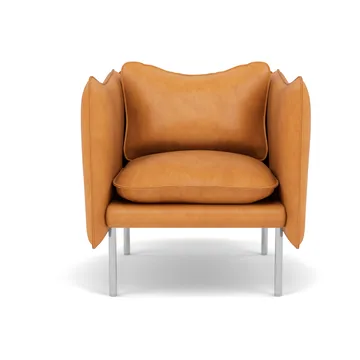 Tiki fåtölj small - Vintage Cognac-polished stainless steel - Fogia