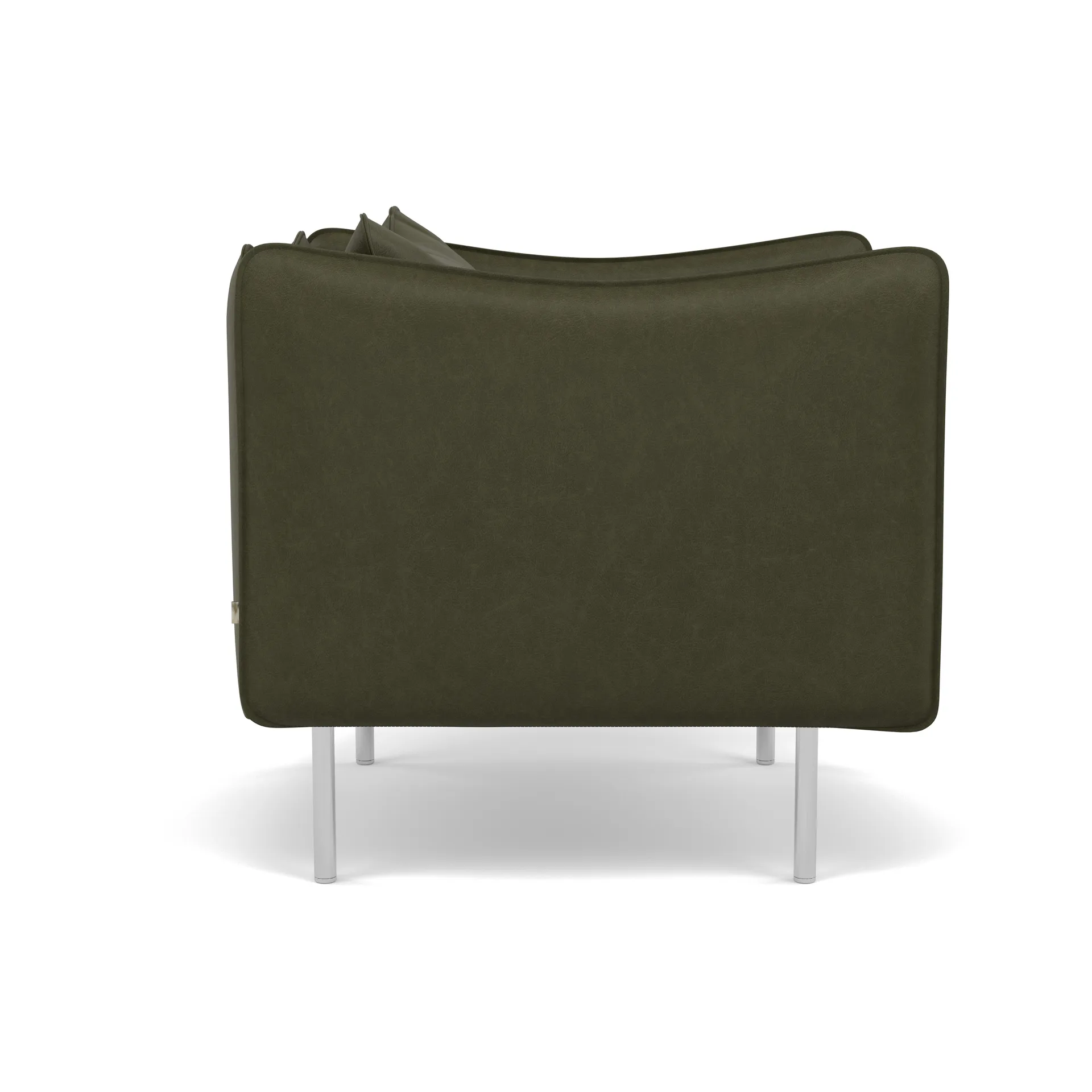 Tiki fåtölj small, Vintage Olive-polished stainless steel Fogia