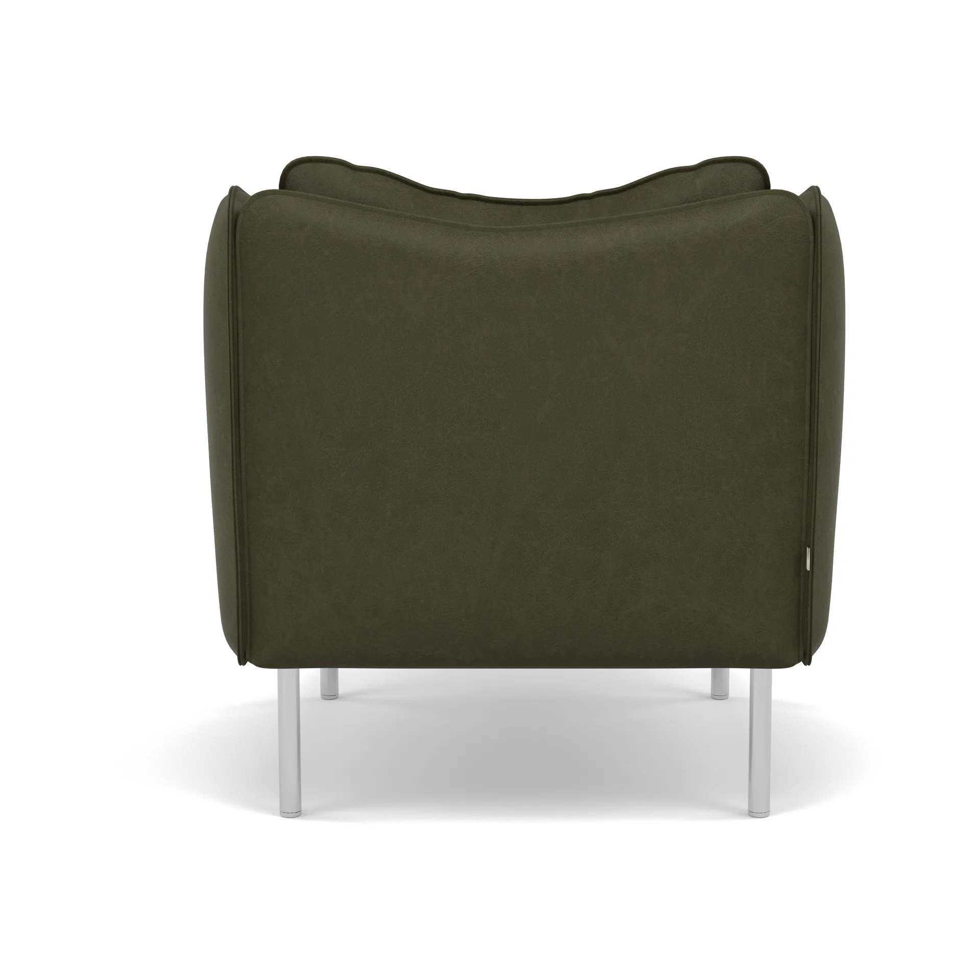 Tiki fåtölj small, Vintage Olive-polished stainless steel Fogia