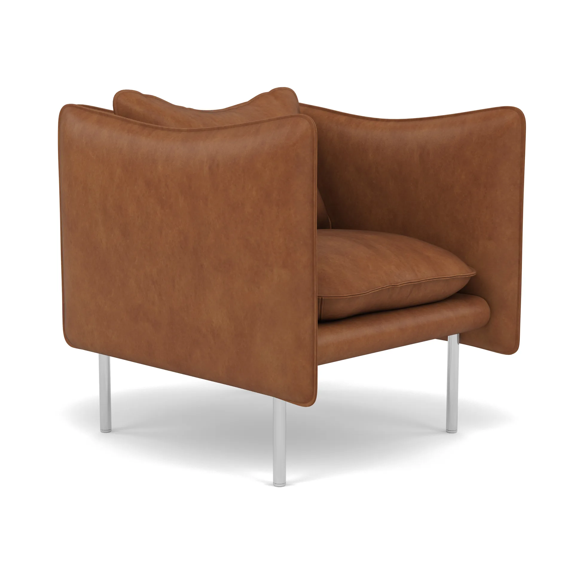 Tiki fåtölj small, Vintage Rangers-polished stainless steel Fogia