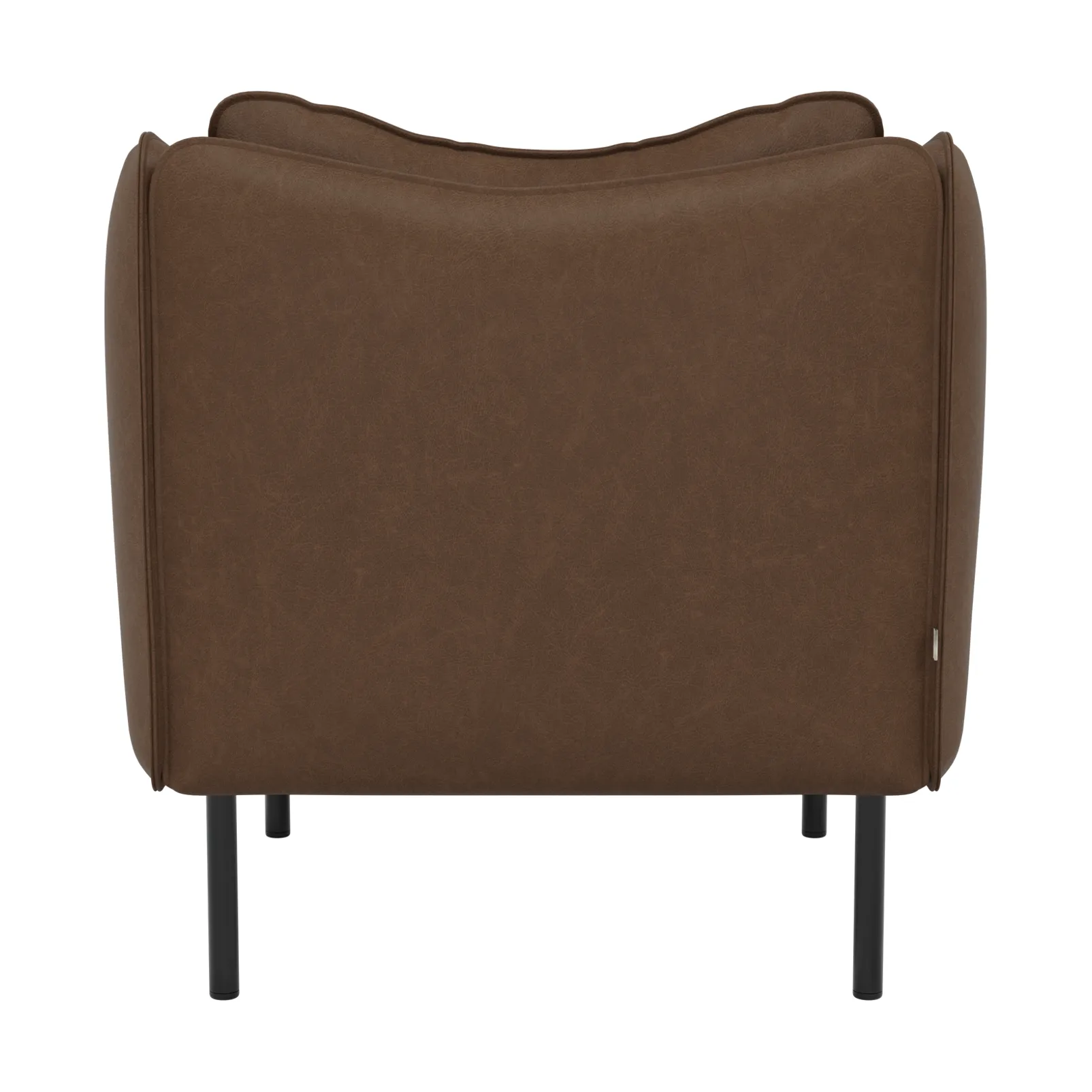 Tiki fåtölj small, Vintage Tabacco-svarta stålben Fogia