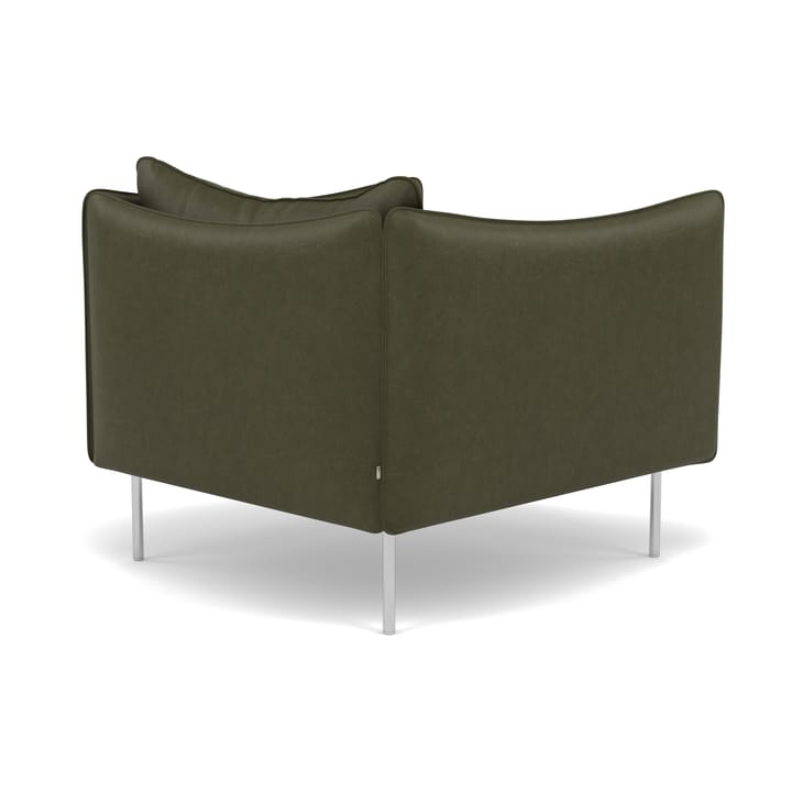 Tiki fåtölj, Vintage Olive-polished stainless steel Fogia