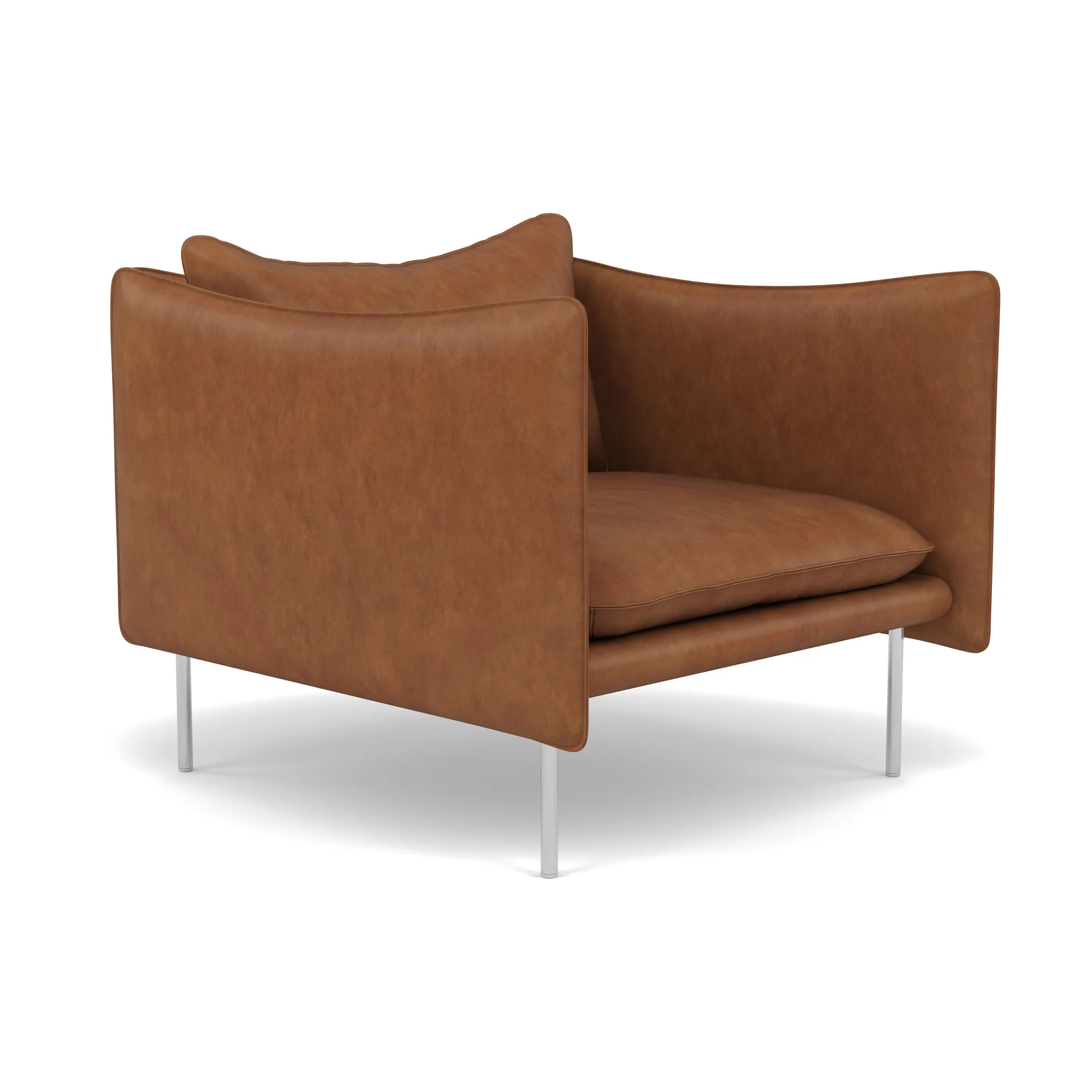 Tiki fåtölj, Vintage Rangers-polished stainless steel Fogia