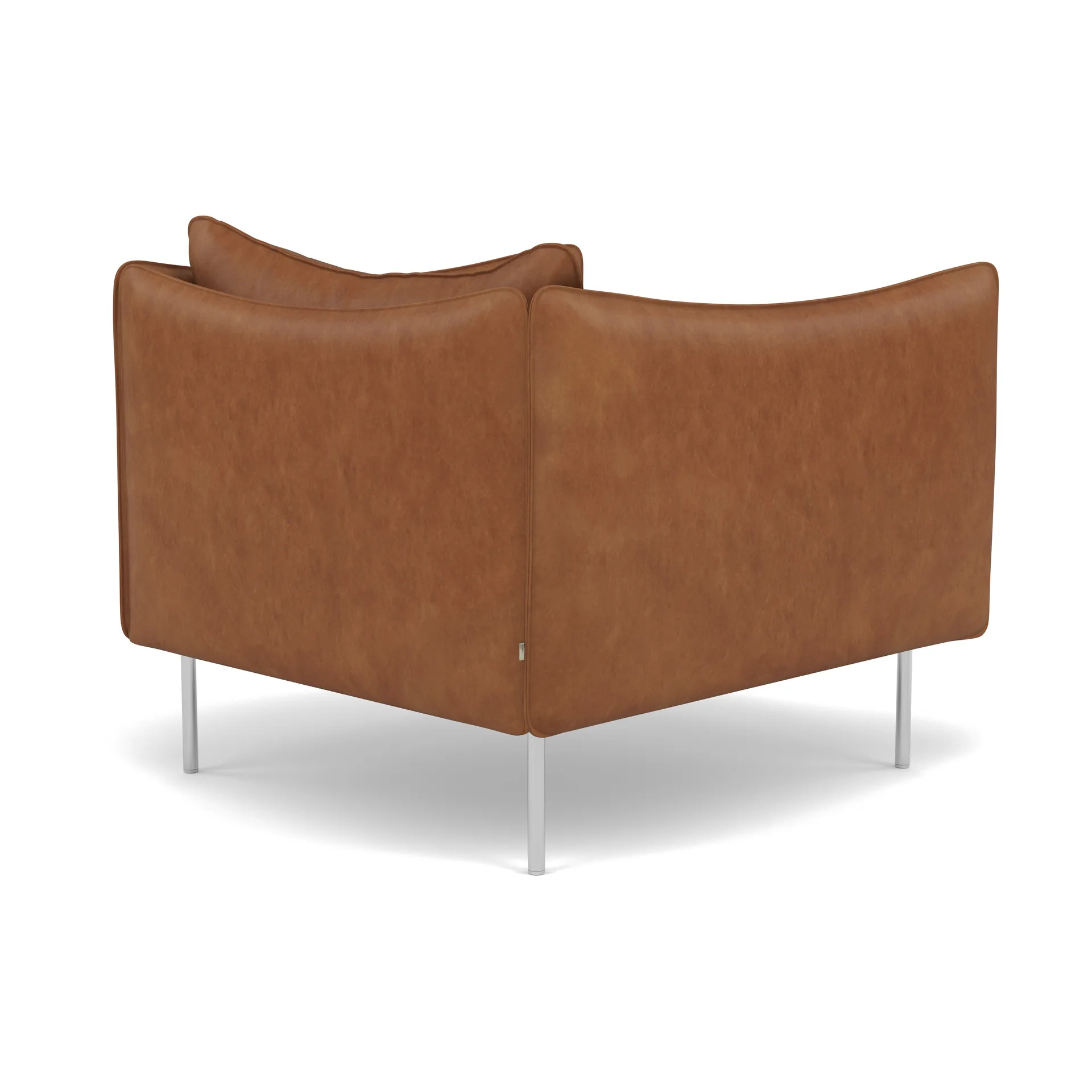 Tiki fåtölj, Vintage Rangers-polished stainless steel Fogia