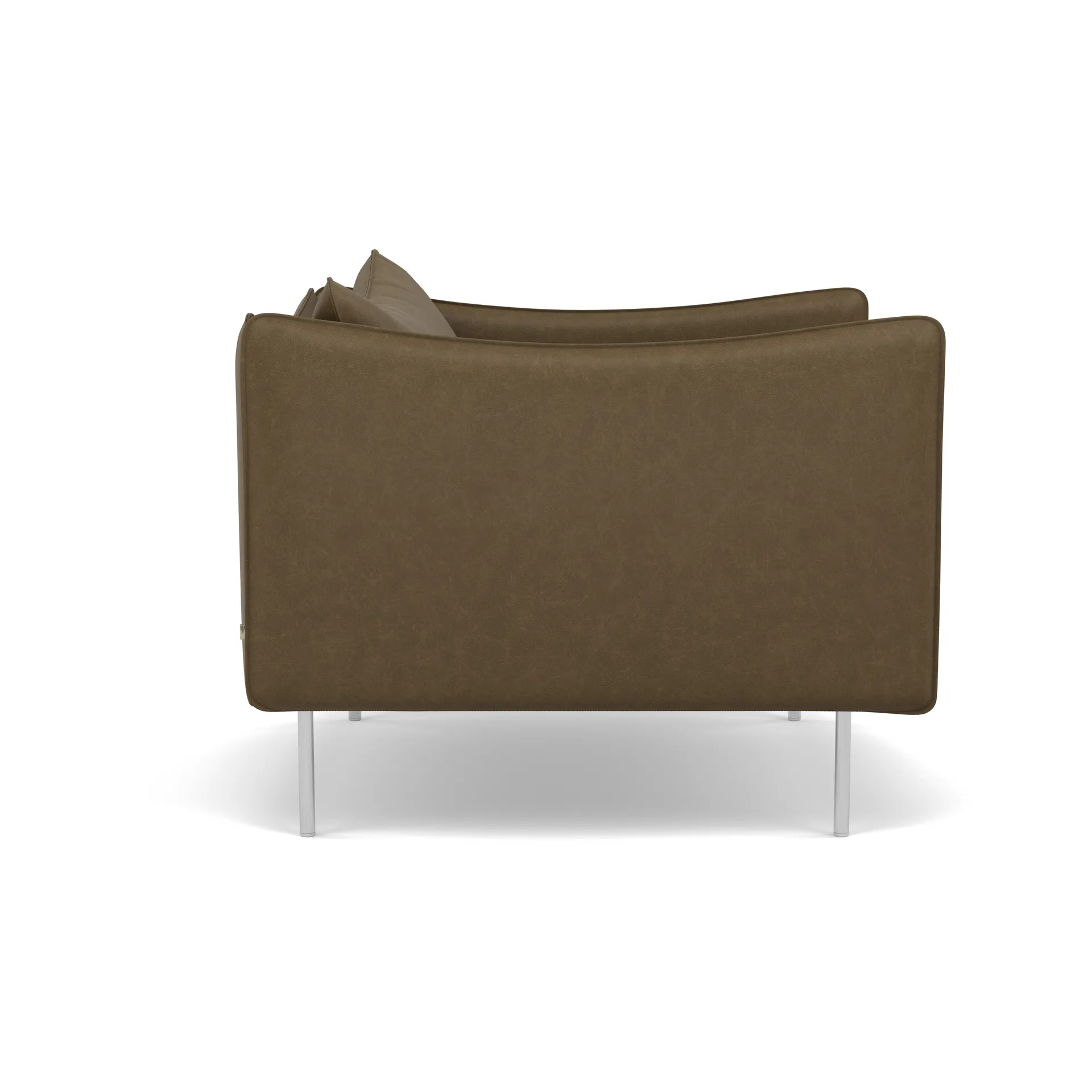 Tiki fåtölj, Vintage Tabacco-polished stainless steel Fogia