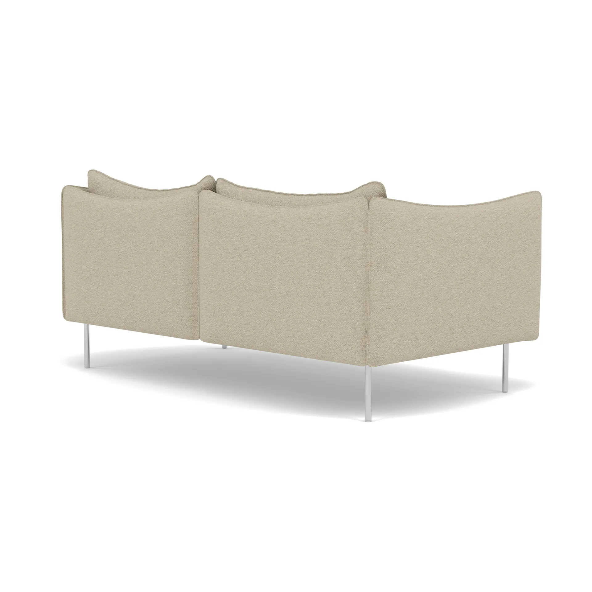 Tiki soffa 2-sits, Barnum 2-polished stainless steel Fogia