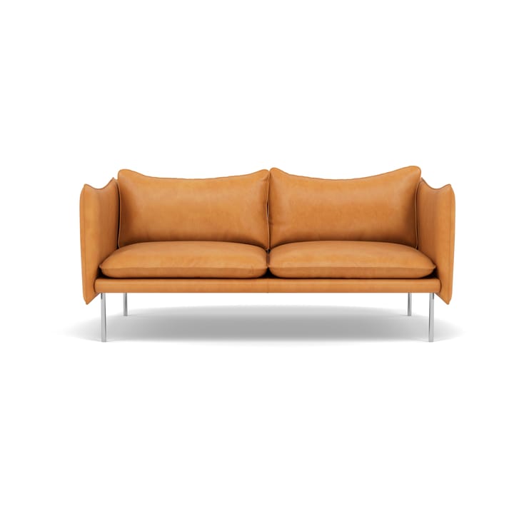 Tiki soffa 2-sits - Vintage Cognac-polished stainless steel - Fogia